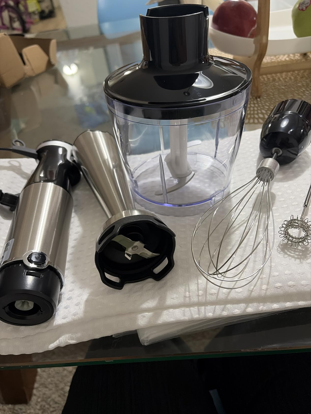 Turelar Immersion Blender Handheld Corded, 1100W 5 in 1 Hand Blender Set | Trigger Variable Speed, Emulsion Stick Mixer with Food Processor, Whisk, Frother, for Soup, Puree, Baby Food, Anti-scratch customer photo 2
