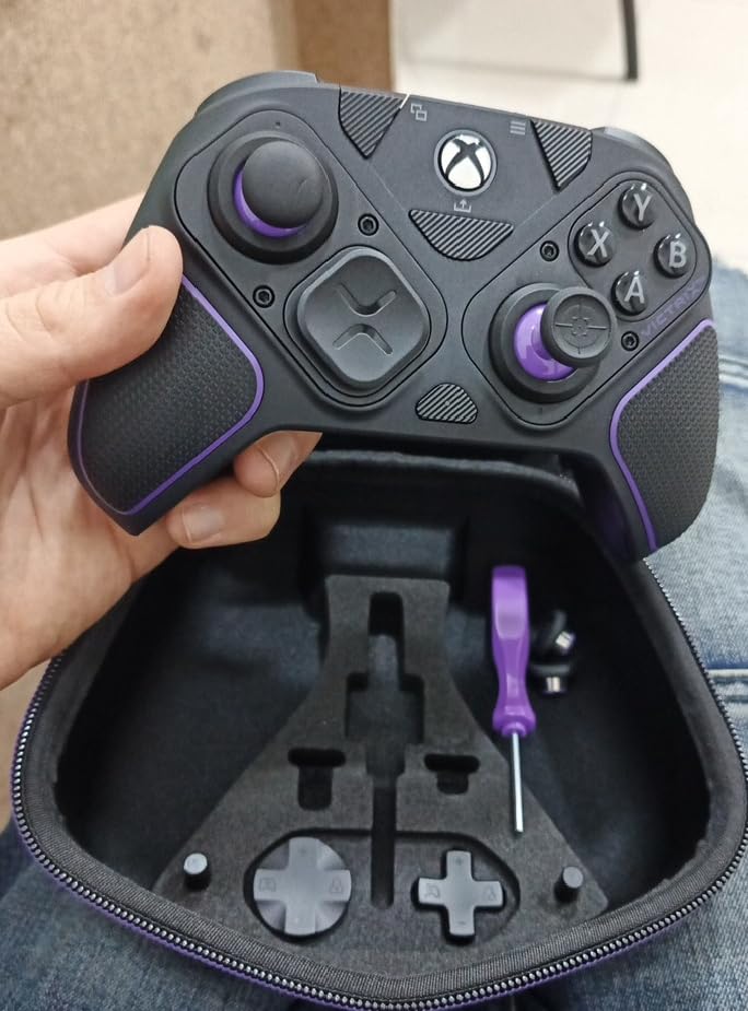PDP Victrix Pro BFG Wireless Gaming Controller, Licensed for PlayStation, PS5/PS4/PC Gamepad, Sony 3D Audio, Modular Buttons/Triggers/Thumbstick, Customizable in App, Tekken 8 Rage Art Black/Pink/Teal customer photo 1