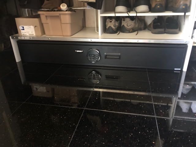 Under Bed Safe, Rapid Heavy Duty Gun Safe for Long Guns, Rifle, Shotguns, Pistols, Drawer Safe Firearm Case Box with Keypad/Key Access, Silent Mode customer photo 1