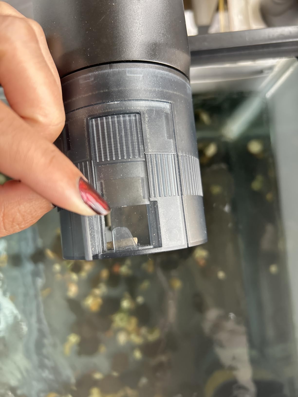 Automatic Fish Feeder Dispenser for Aquarium: 200ml Large Capacity Auto Feeders for Small Tank Turtle Betta Koi - Battery Food Feeding Timer for Flakes Pellet Vacation Weekend Day customer photo 2