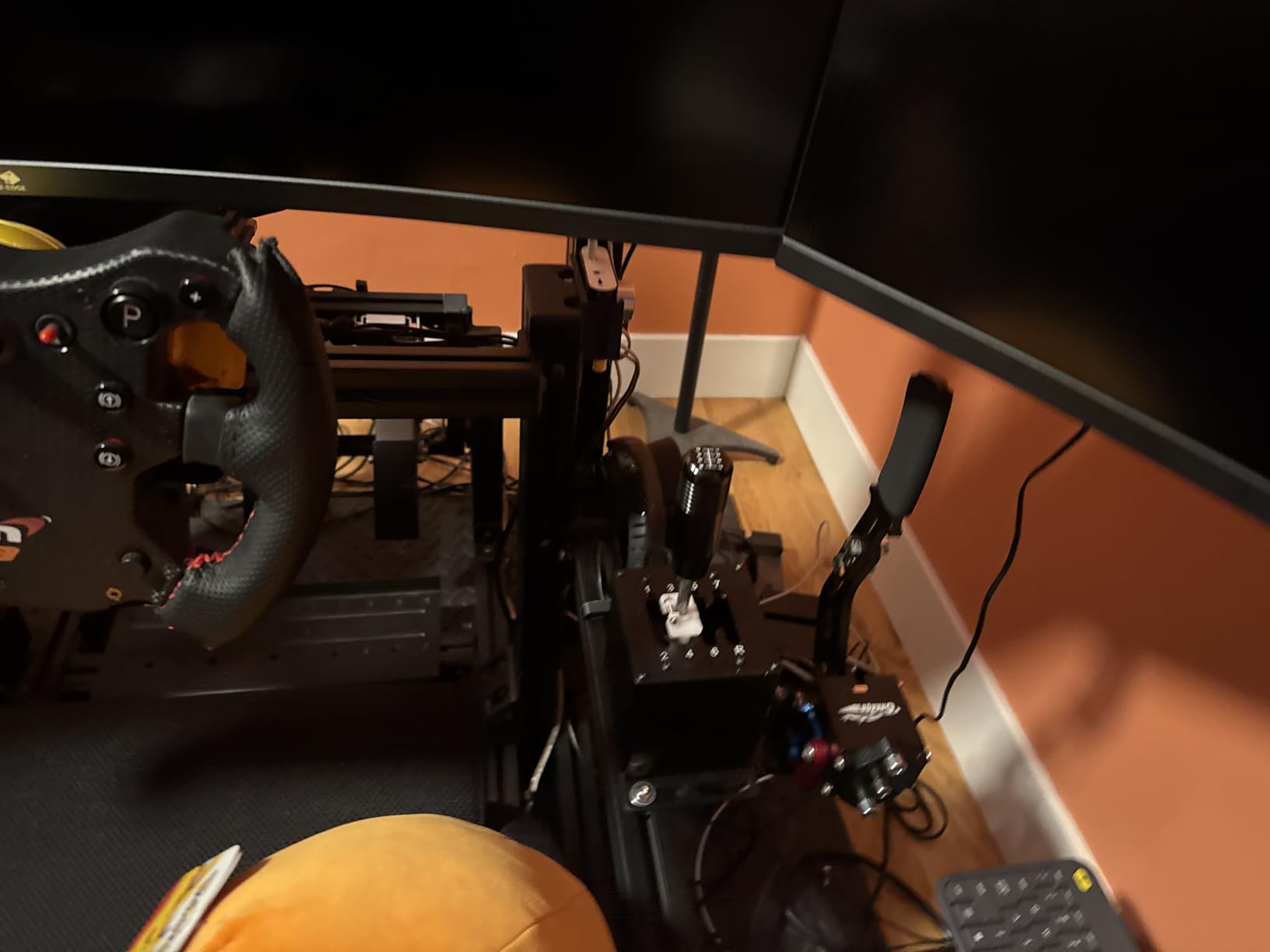 CNRAQR PC USB Simulator Shifter 7+R H Gear Shifter with Desk/Chair Mount Bracket Plate for Gear shift PC Windows Steering Compatible with Logitech G29/G27/G25/G920, T300RS/GT Wheel customer photo 2