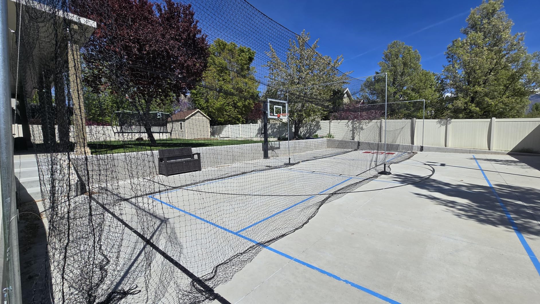 VEVOR Baseball Batting Cage,Professional Softball Baseball Batting Hitting Training Net,Heavy Duty Enclosed PE Practice Portable Pitching Cage Net with Door&Carry Bag,for Backyard,Field,Indoor&Outdoor customer photo 1