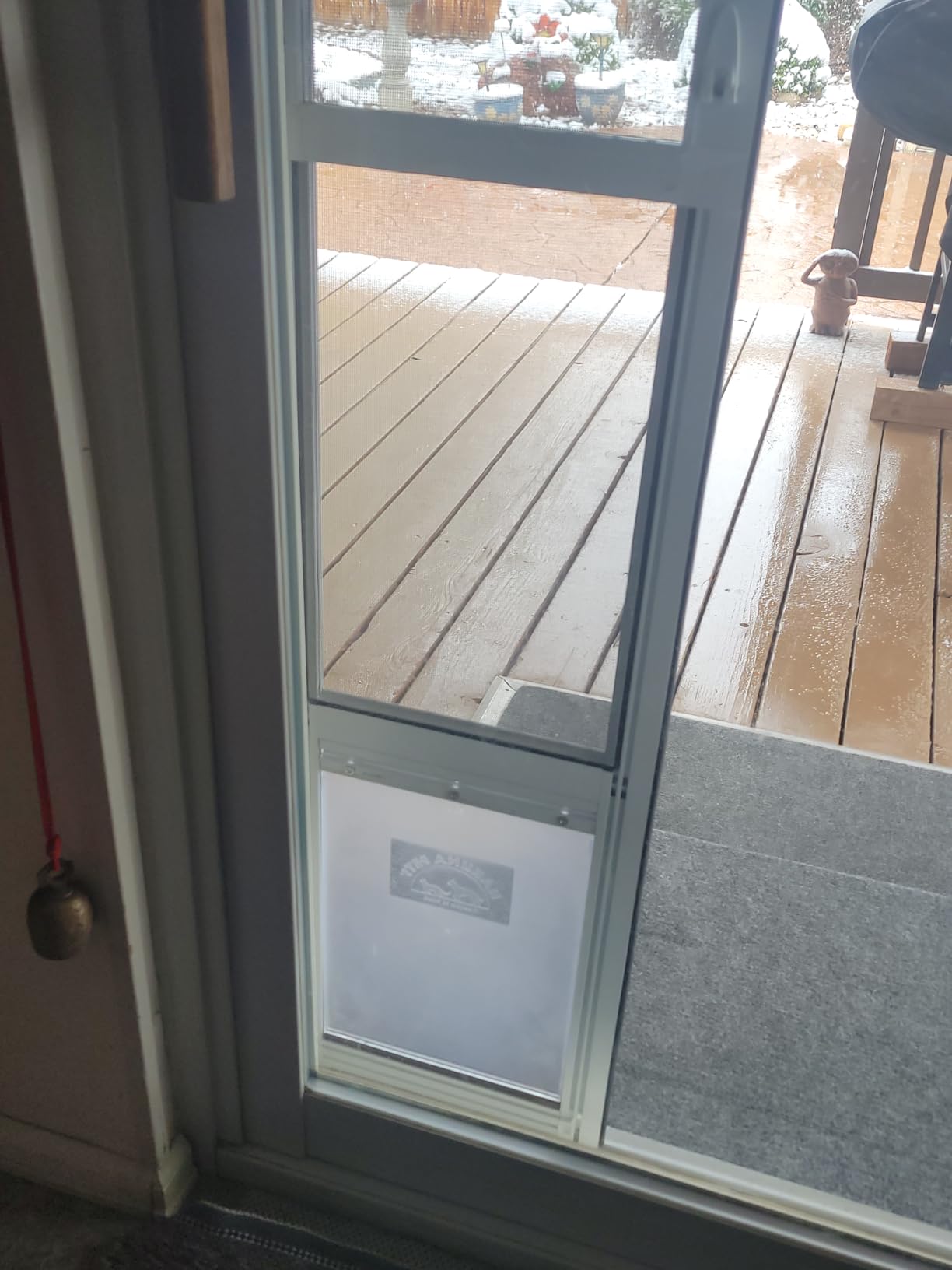 Hakuna Pets V2 Patio Pet Door Screen Insert Panel for Sliding Doors, Fits Door Track Min Ht 62.99
