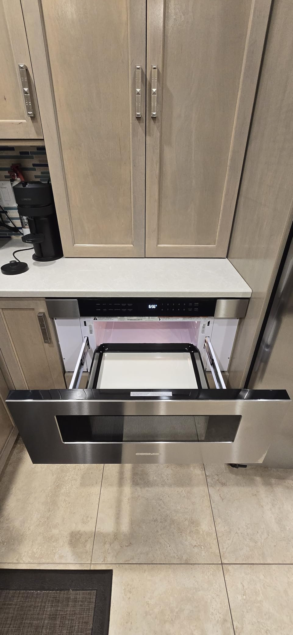 COSMO COS-MWD3012GSS 30 in. Haven Collection 1.2 cu. ft. Built-in Microwave Drawer, Presets, Touch Controls, Defrosting Rack, Stainless Steel customer photo 2