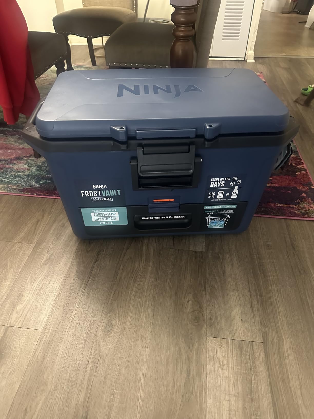 Ninja FB151BL FrostVault 50qt Hard Cooler with Dry Zone, Integrated Fridge-Temp Dry Storage Drawer, Premium Heavy-Duty Insulated Cooler, Keeps Ice for Days customer photo 1
