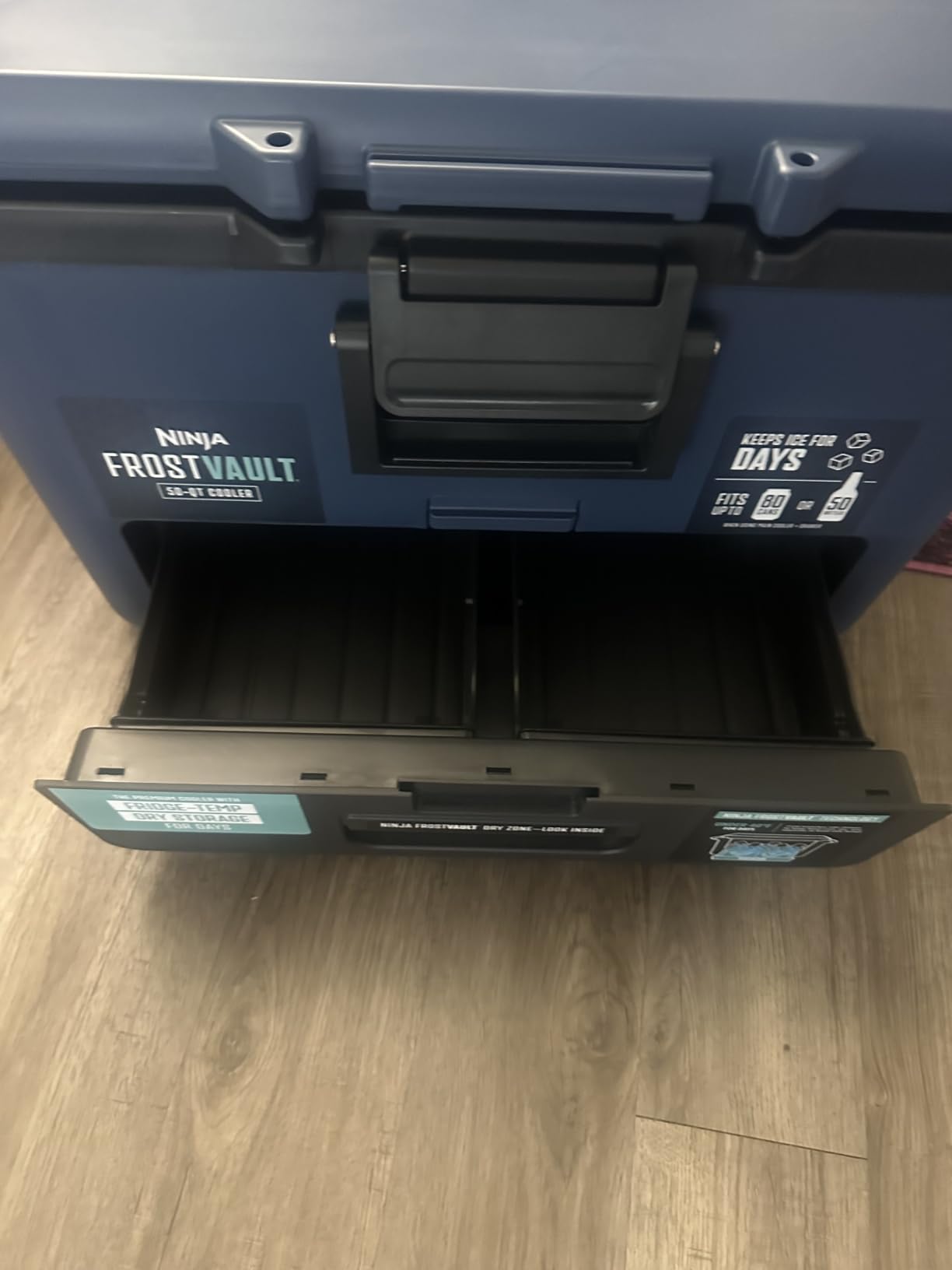 Ninja FB151BL FrostVault 50qt Hard Cooler with Dry Zone, Integrated Fridge-Temp Dry Storage Drawer, Premium Heavy-Duty Insulated Cooler, Keeps Ice for Days customer photo 2