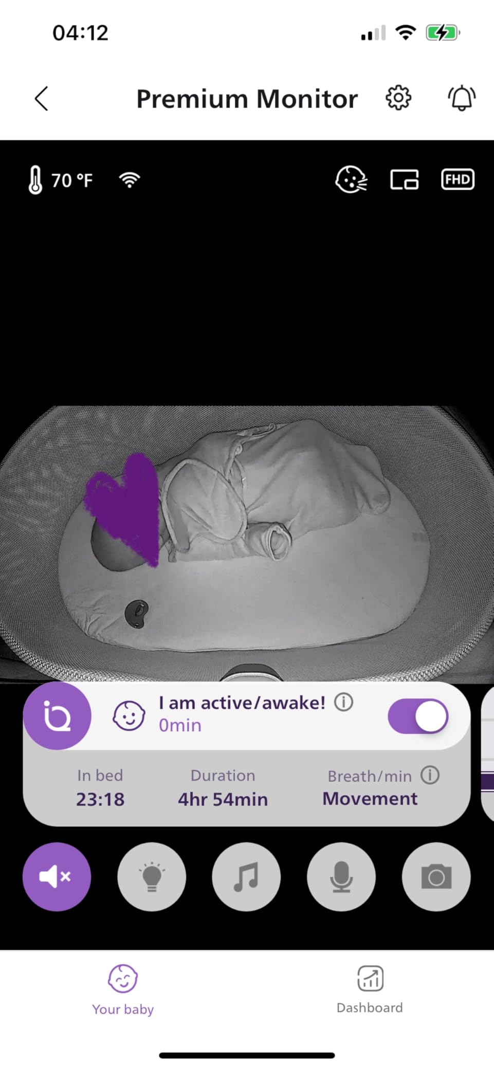 Philips Avent Premium Connected Baby Monitor, Smart Baby Monitor with App, 1080p Camera, SenseIQ Sleep & Breathing Motion Tracking, Cry Detection & Translation, Two-Way Audio, Night Vision, SCD973/37 customer photo 2