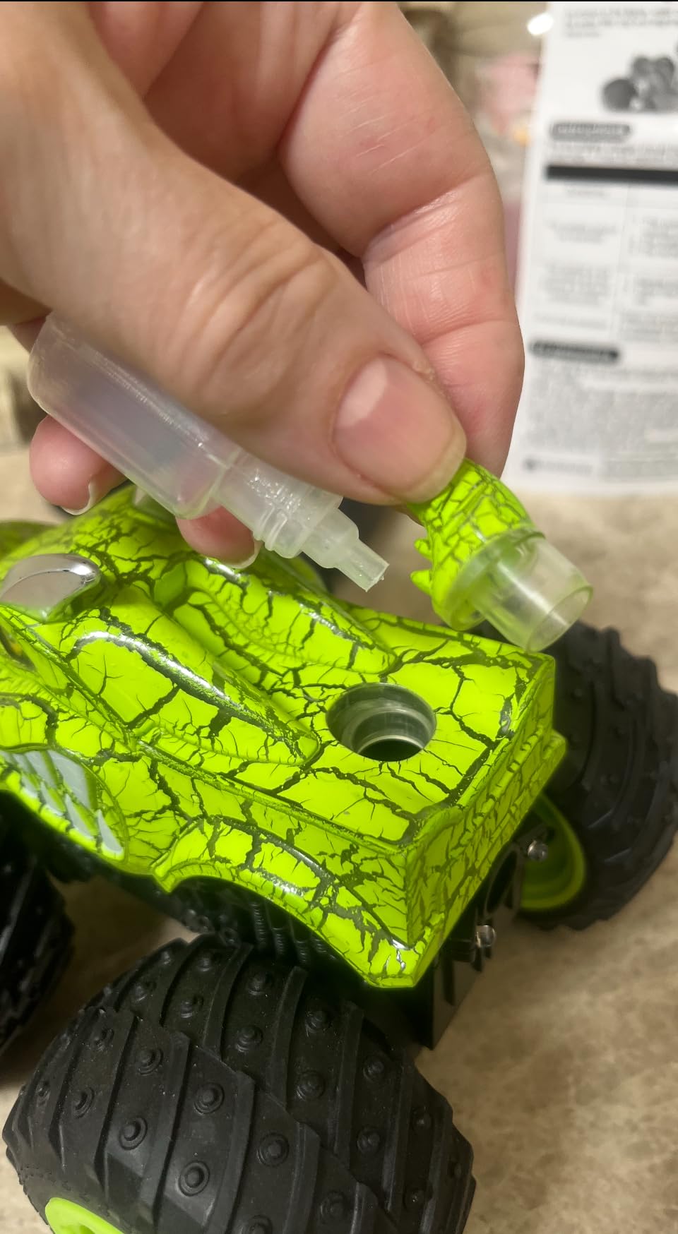 AUUGUU Remote Control Car, 2.4GHz Monster Trucks Toys with Light Spray, Birthday Gift for Kids 3 4 5 6 7 8, All Terrain RC Cars, Toddler Toys for Boys Girls 3+ Year Old customer photo 1