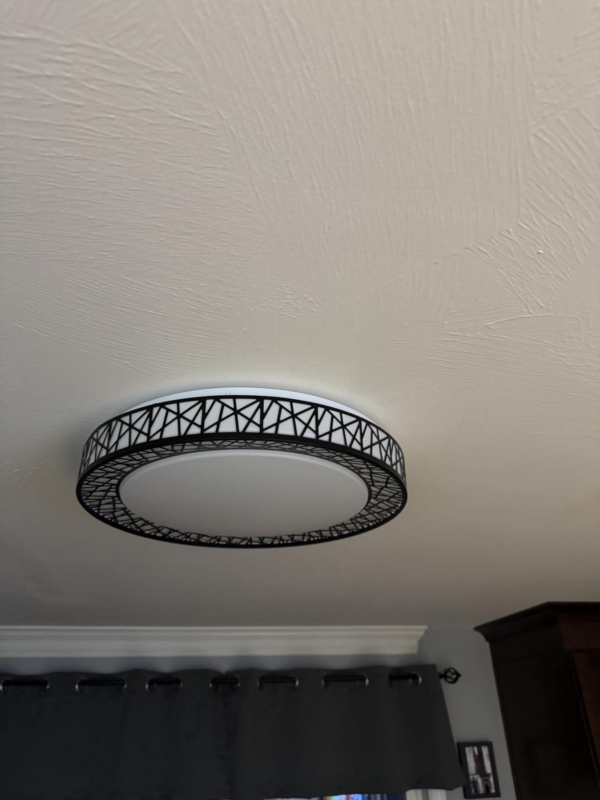 Lightania 20 Inch Flush Mount Ceiling Light, Modern Black LED Ceiling Light Fixture, 42W 4000LM 2700-6500K Adjustable, Dimmable Ceiling Lights for Bedroom, Kitchen, Hallway, Bathroom, ETL Listed customer photo 1