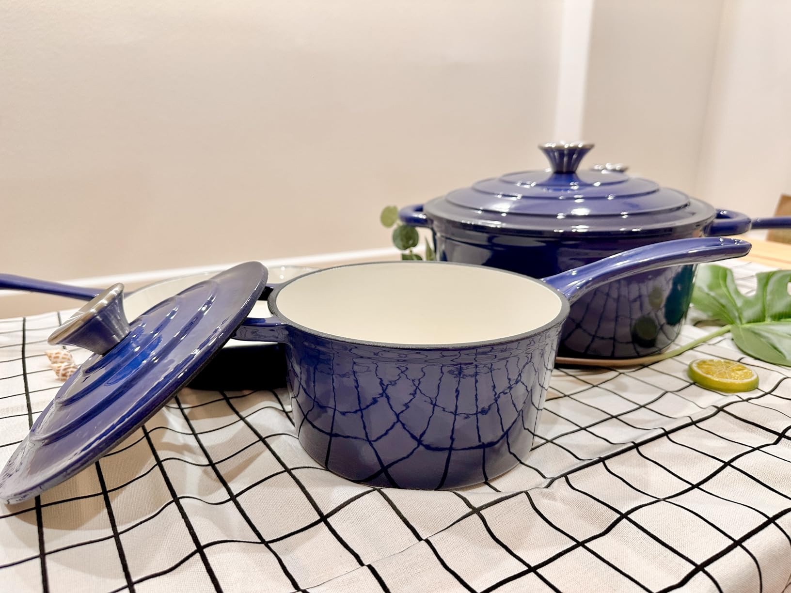 Kitchen Academy Enameled Cast Iron Cookware Sets - 7Pcs Pots and Pans Set Non Toxic, Induction Dutch Oven Set, PFOA&PFAS Free customer photo 2