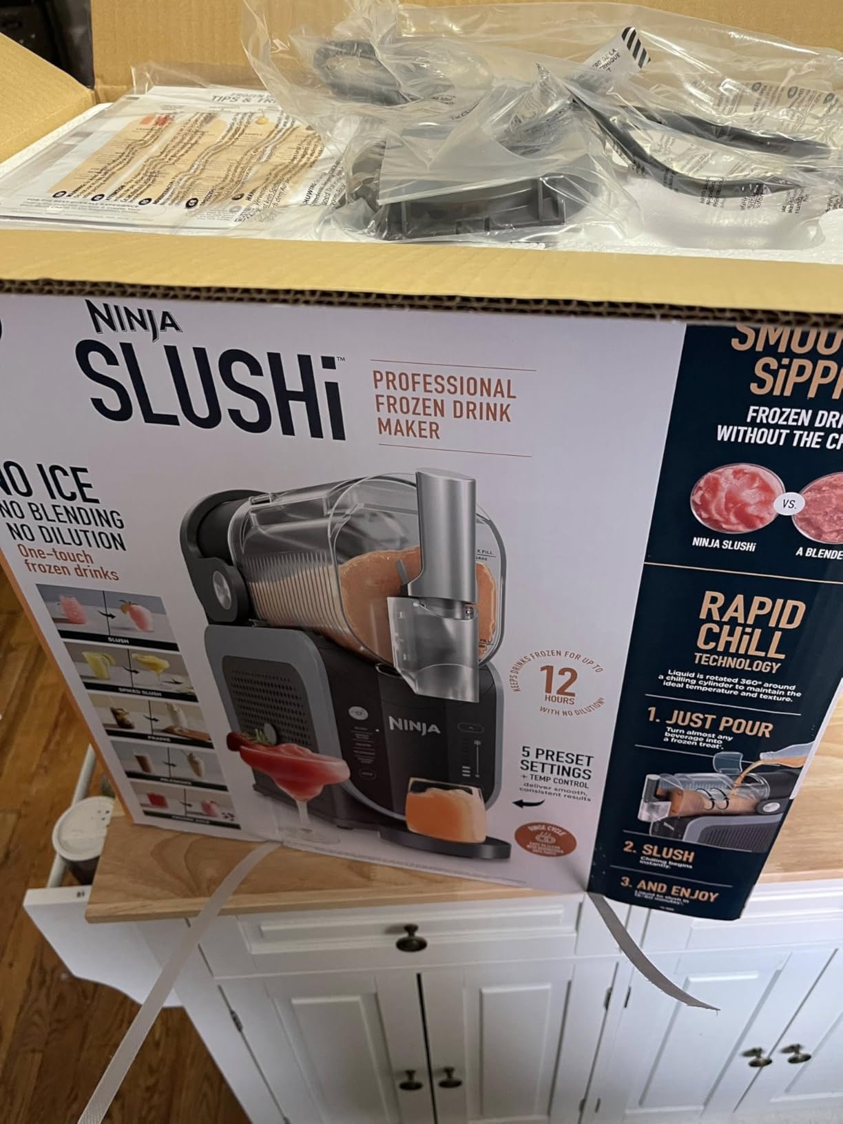 Ninja SLUSHi Frozen Drink & Slushie Machine with RapidChill Technology | 88 oz. Easy Fill Vessel | 5 Preset Programs | Make Margaritas, Frappes, & More | With Dishwasher Safe Parts | Black | FS301 customer photo 2