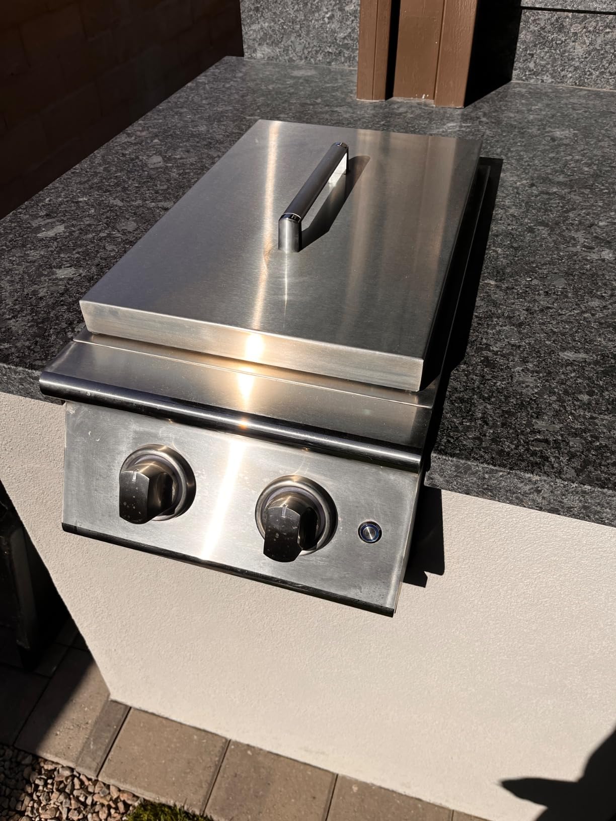 Single Grilling Side Burners for Outdoor Grill, 15,000BTU Natural Gas Side Burner, Sturdy 304 Stainless Steel, with Liquid Propane Kit, Drop-in Side Burner for Outdoor Kitchen BBQ Island customer photo 1