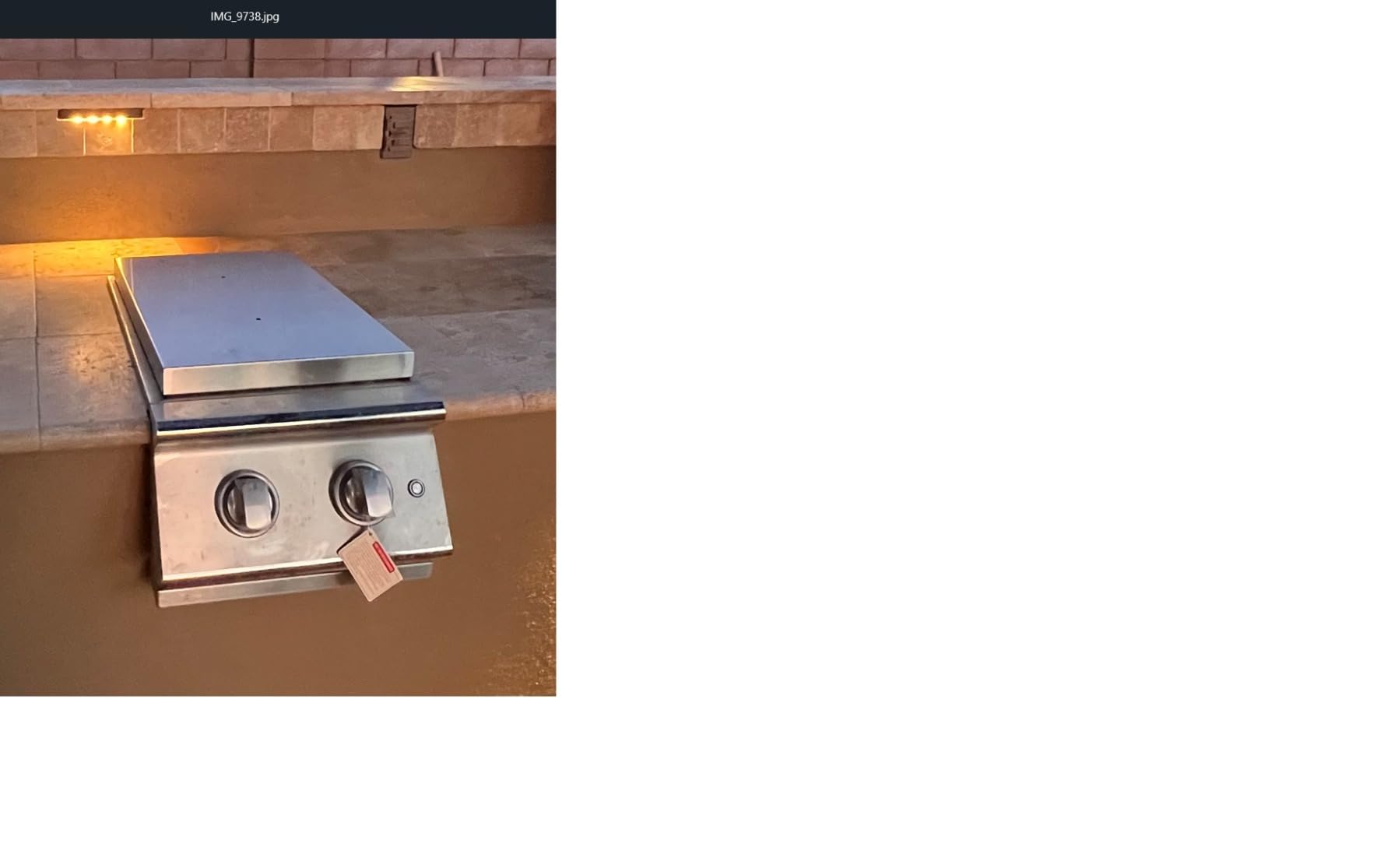 Single Grilling Side Burners for Outdoor Grill, 15,000BTU Natural Gas Side Burner, Sturdy 304 Stainless Steel, with Liquid Propane Kit, Drop-in Side Burner for Outdoor Kitchen BBQ Island customer photo 2