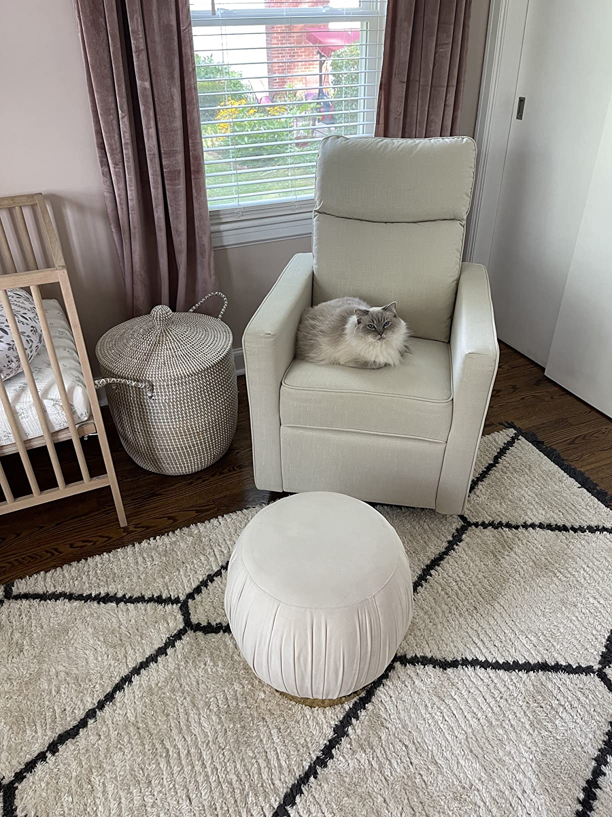 Davinci Gabby Pillowback Swivel Glider in Beach, Greenguard Gold & CertiPUR-US Certified customer photo 1