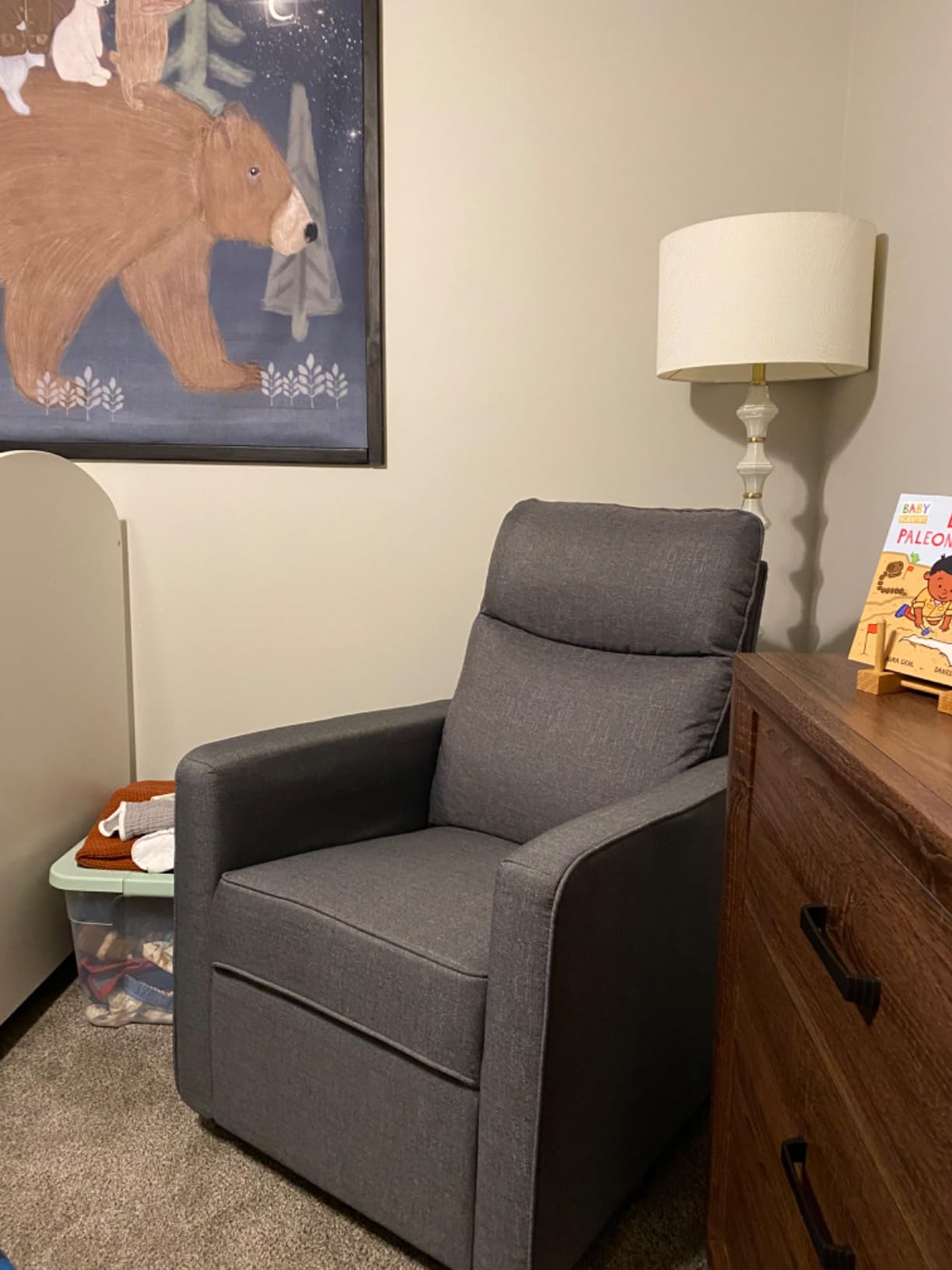 Davinci Gabby Pillowback Swivel Glider in Beach, Greenguard Gold & CertiPUR-US Certified customer photo 2