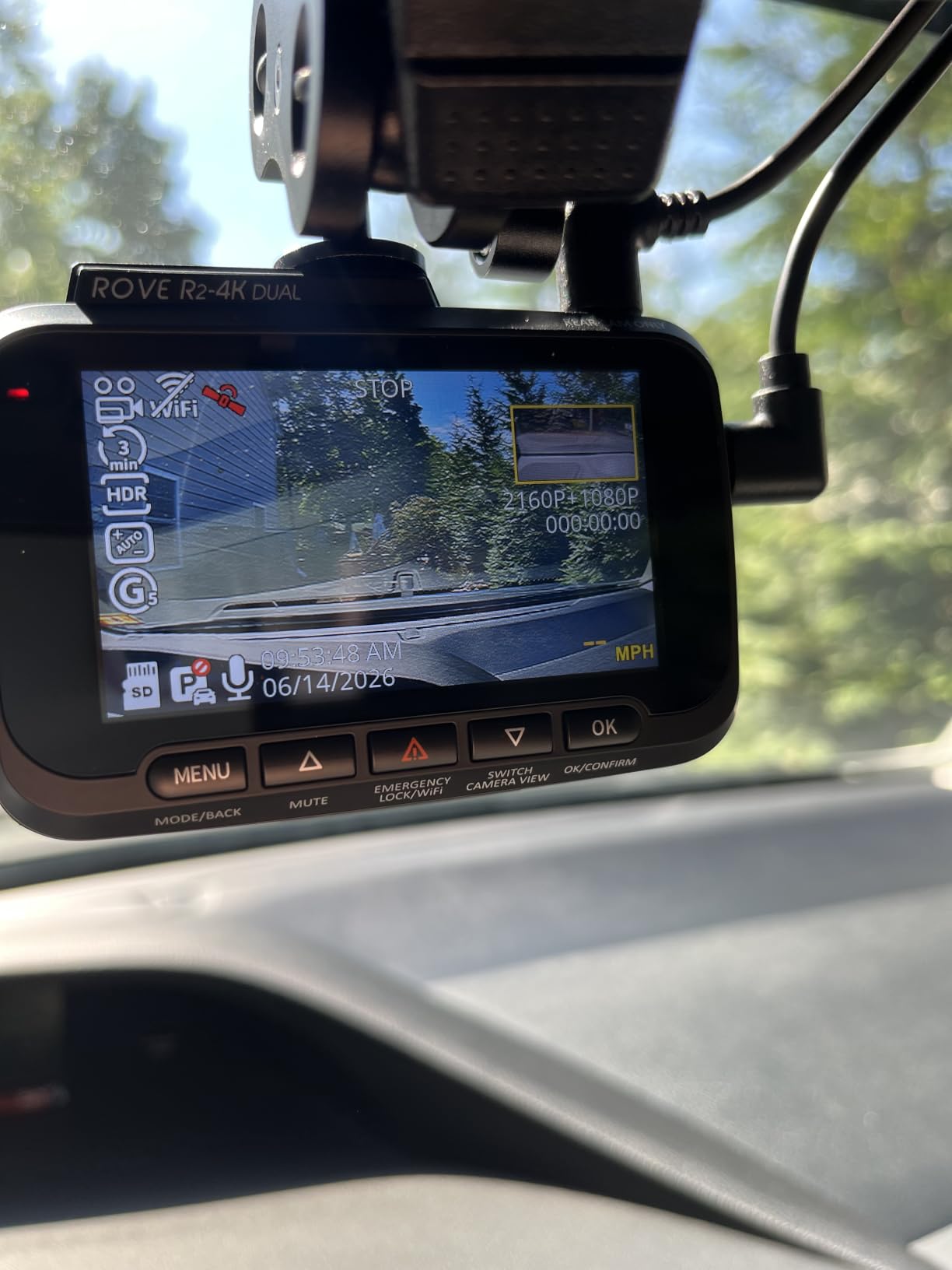 ROVE R2-4K DUAL Dash Cam Front and Rear, STARVIS 2 Sensor, FREE 128GB Card Included, 5G WiFi, 4K 2160P/FHD Dash Camera for Cars, 3