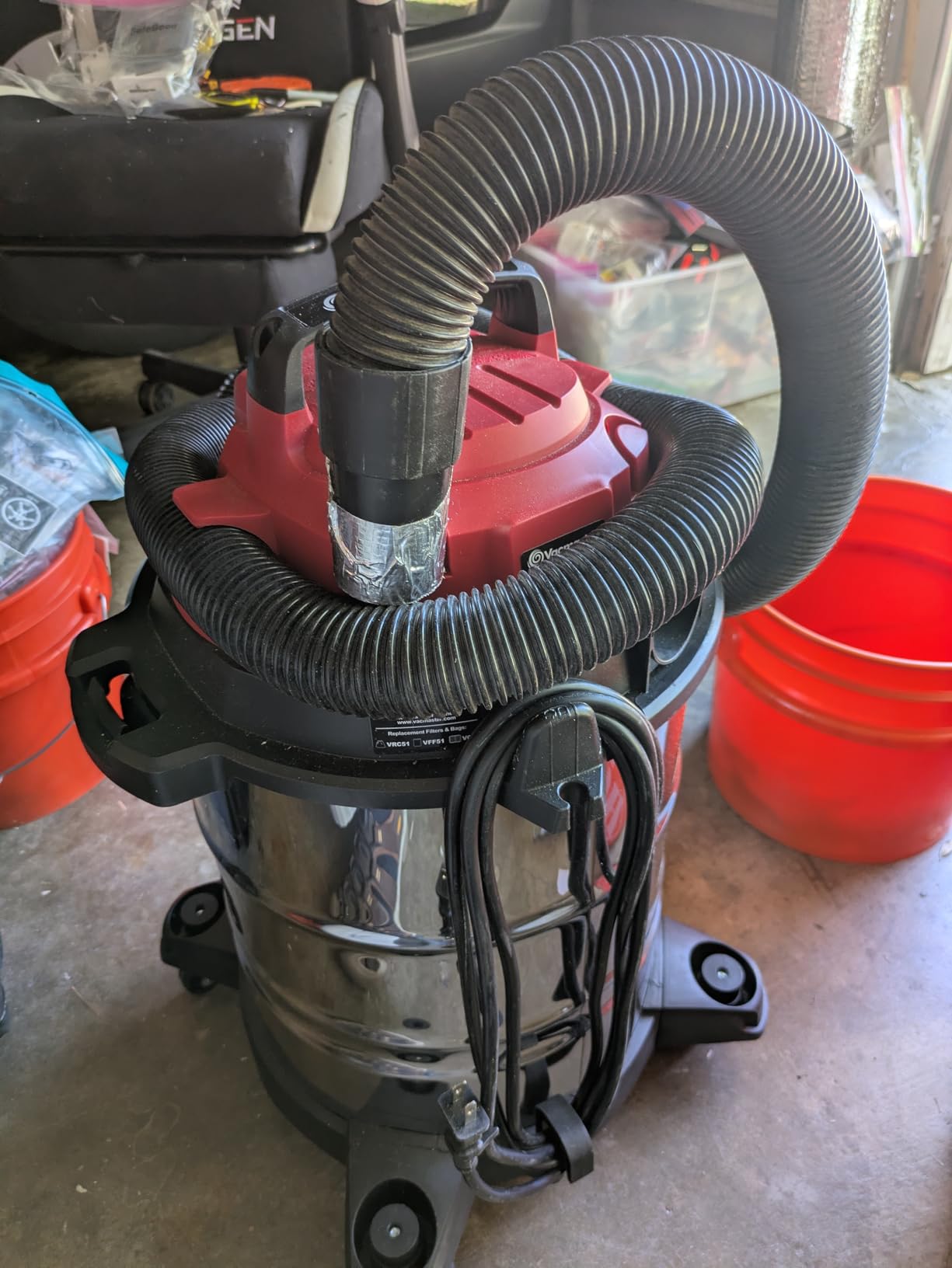 Vacmaster VOC812SF 1101 8-Gallon Premium Stainless Steel Wet/Dry Vacuum, Red Edition customer photo 1