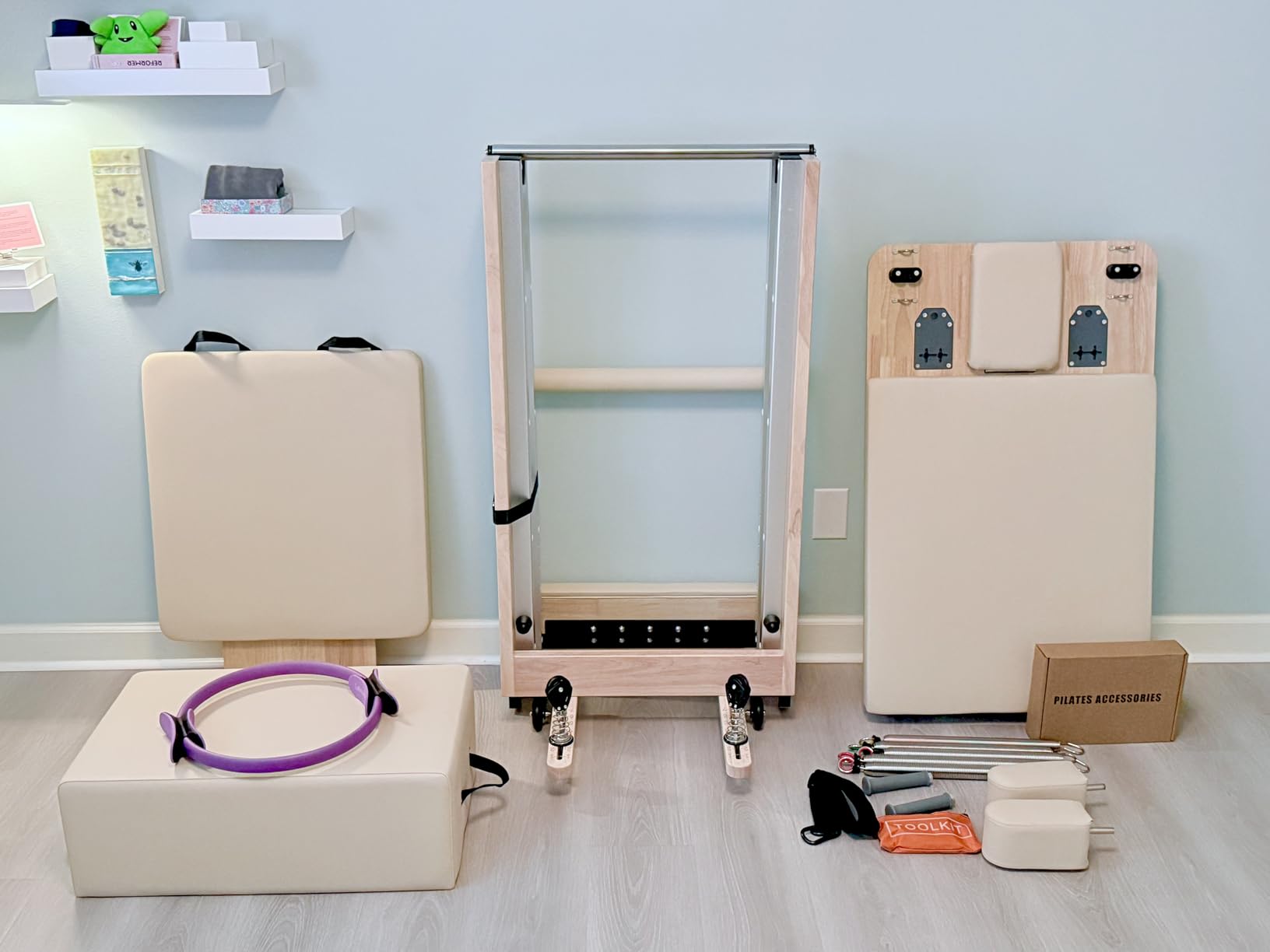 LeisureKing Pilates Reformer Machine, Quick-Assembly Studio Grade Pilates Equipment for Gym and Home, Oak Wood Pilates Reformer with Reformer Accessories customer photo 1