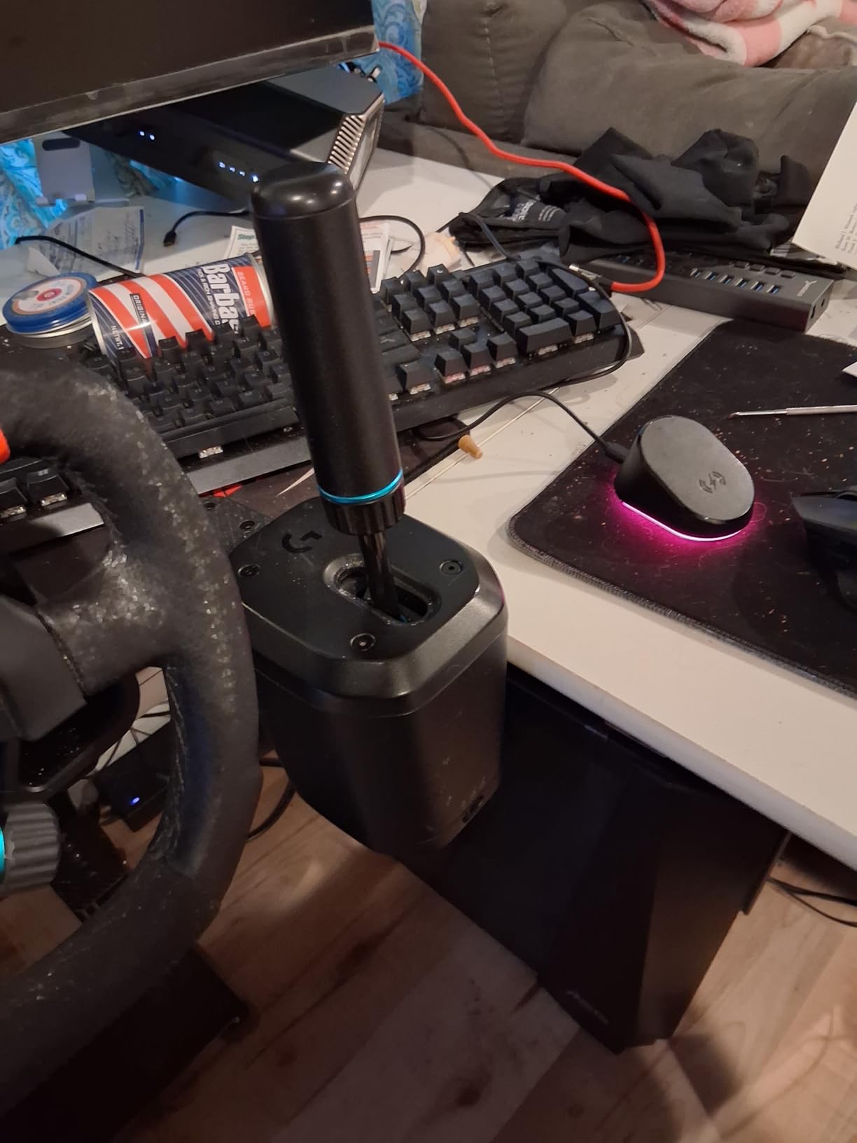 Logitech G RS Shifter & Handbrake with easy mode switching, height-adjustable handle, and included table clamp for RS & PRO Series - PlayStation, Xbox, and PC sim racing units customer photo 2
