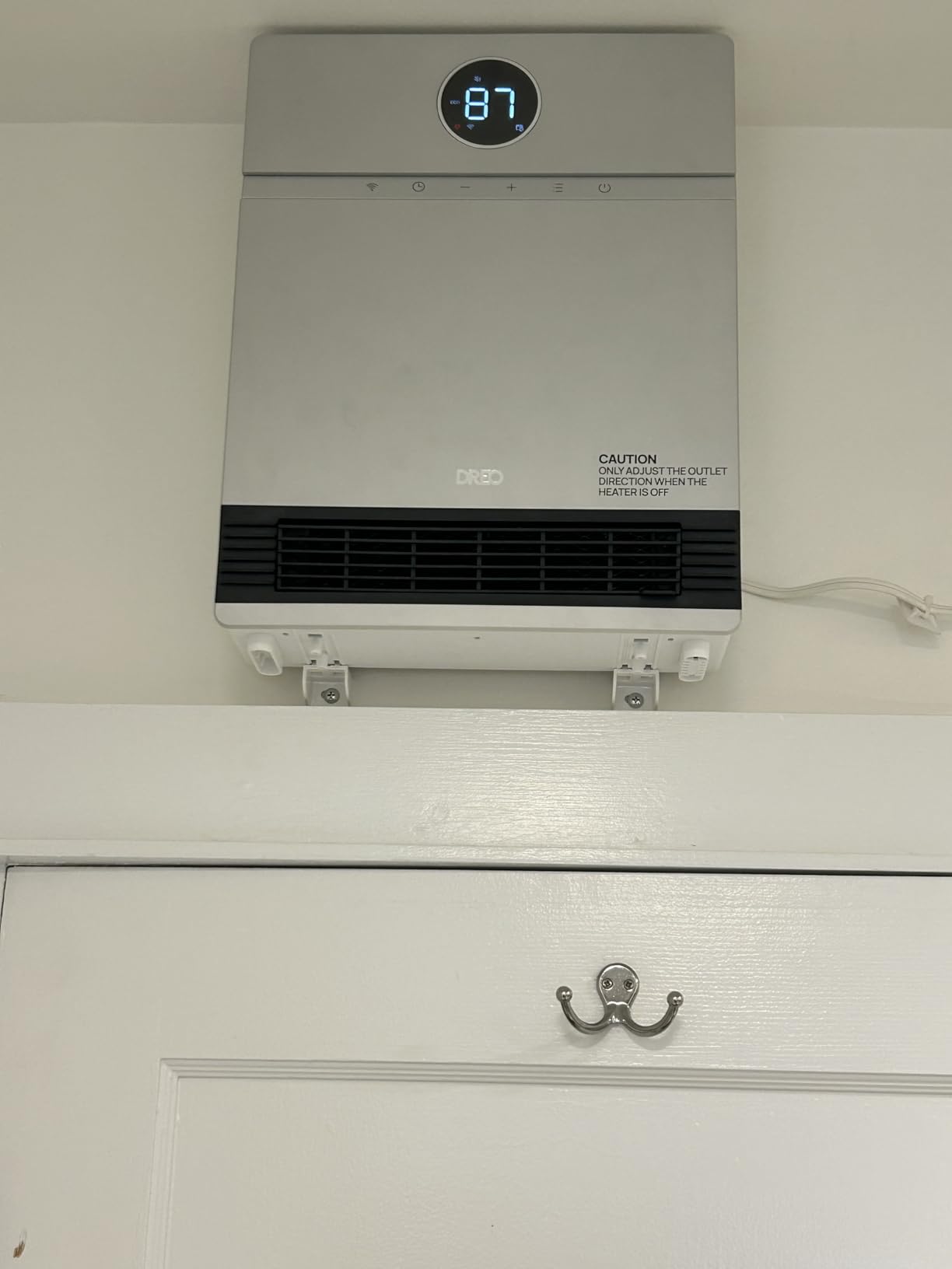 DREO Smart Wall Heater for Bathroom, IP24 Electric Space Heater with ALCI Plug for Indoor Use, 30° Oscillation, Adjustable Thermostat, Remote Control, Works with Alexa, 24H Timer, Easy-mounted Heater customer photo 2