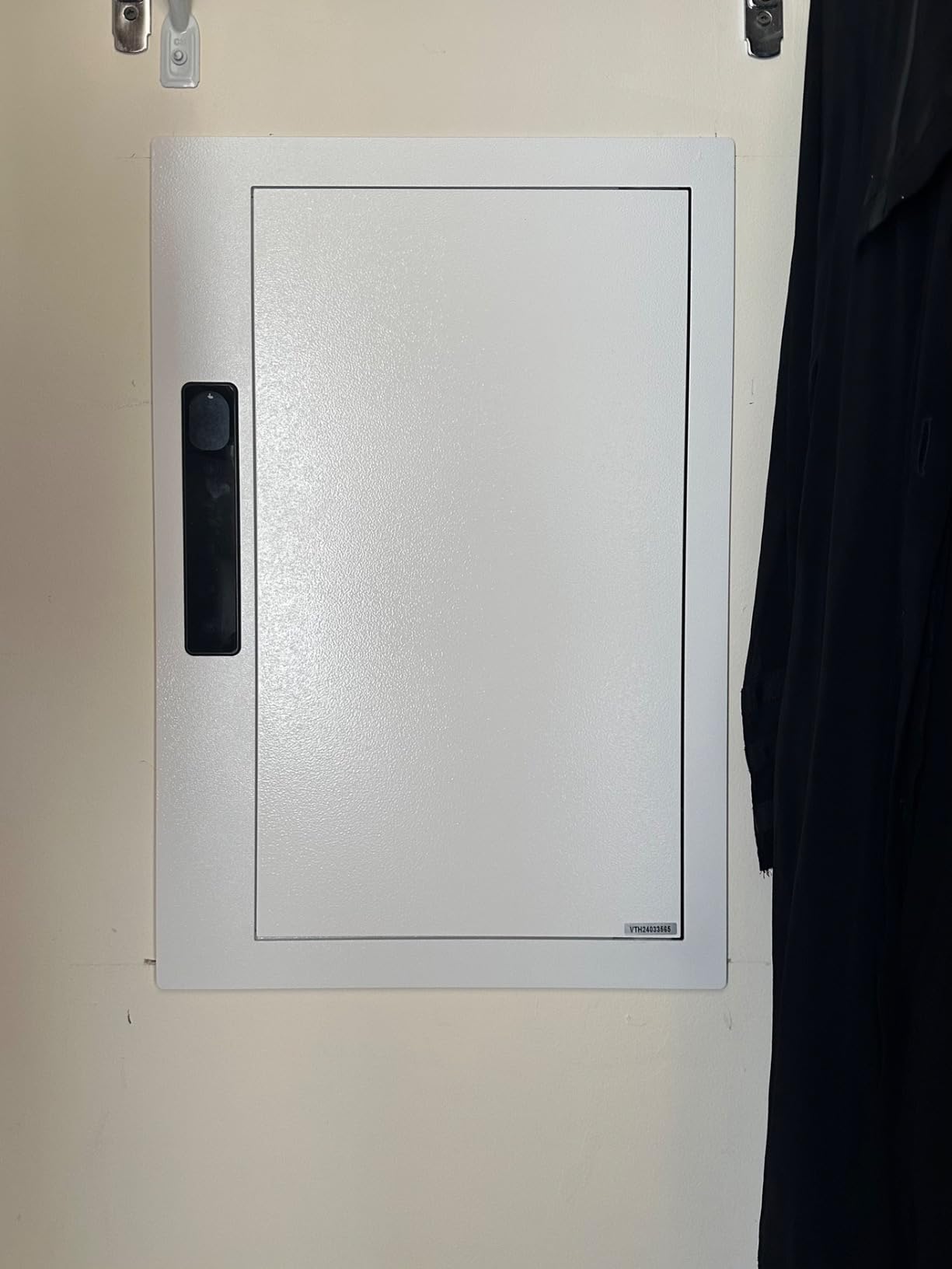 Grimtron Quick Access White Wall Safe with Removable Pegboard & Shelfs, Flat Hidden In Wall Safes Between the Studs 16