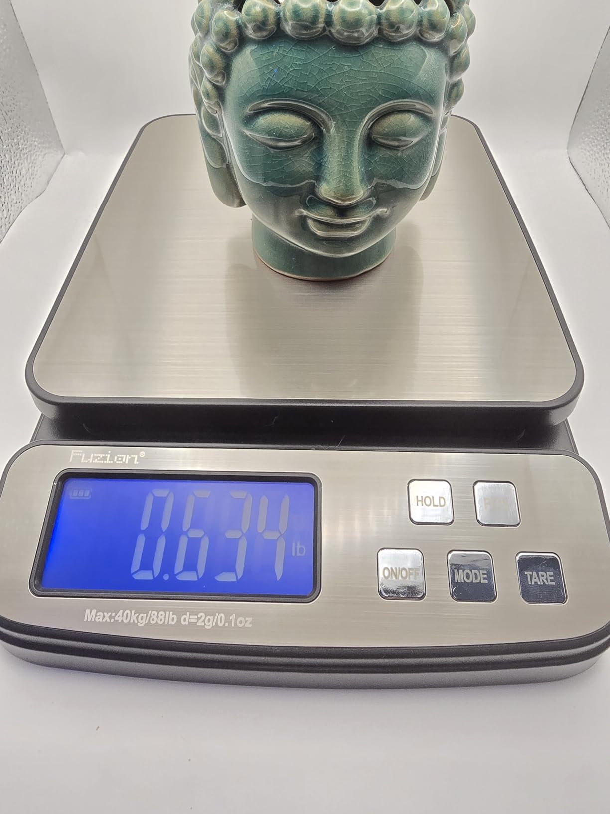 Fuzion Digital Shipping Postal Scale - 88lb x 0.1oz, Stainless Steel Platform, 5 Units, Hold/Tare/PCS Counting customer photo 2