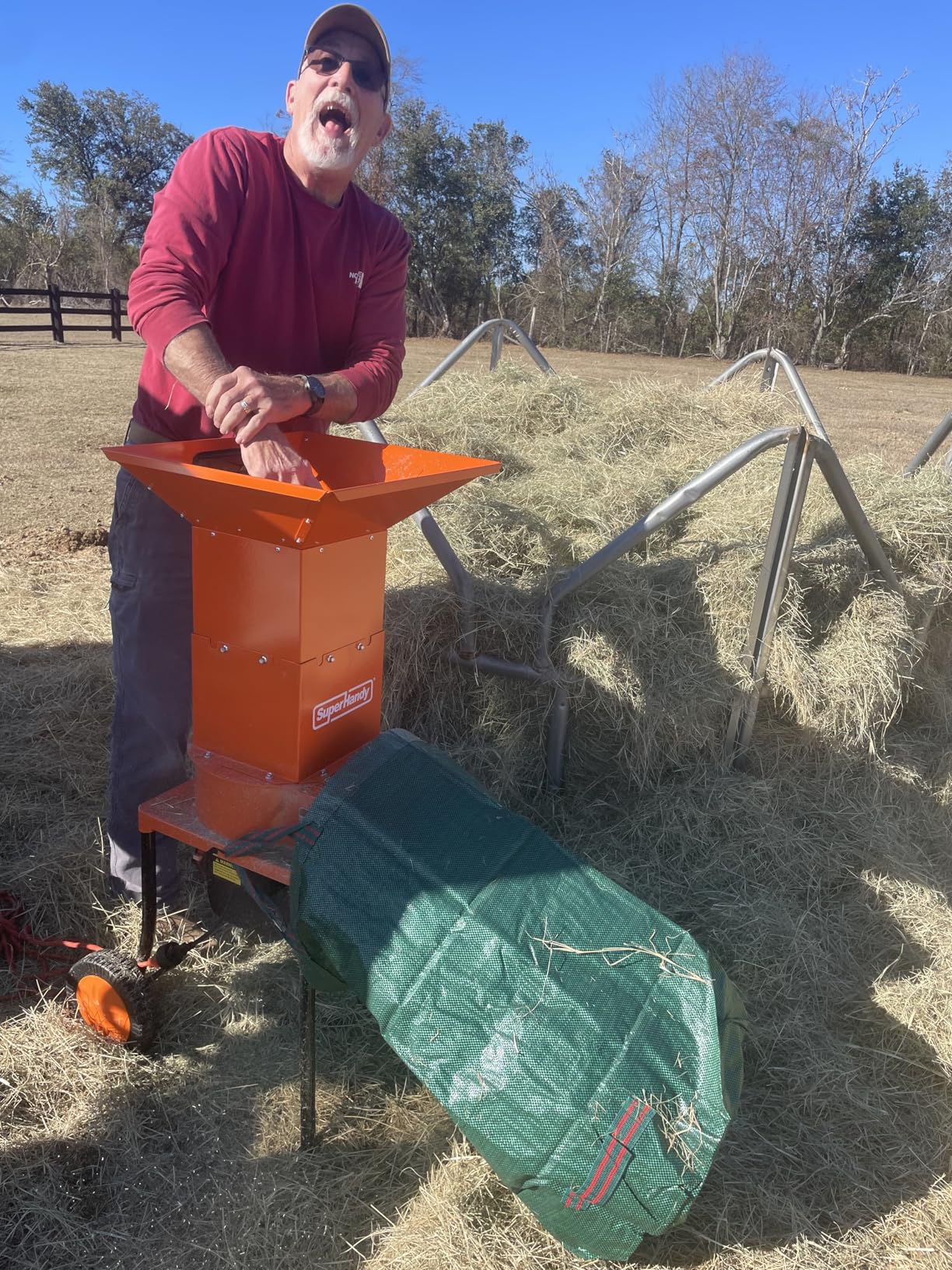 SuperHandy Electric Leaf Mulcher Shredder - Steel Construction, 15-AMP 120V AC Motor, 11 Cutting Blades - .5 Capacity for Leaves, Grass & Yard Clippings customer photo 1