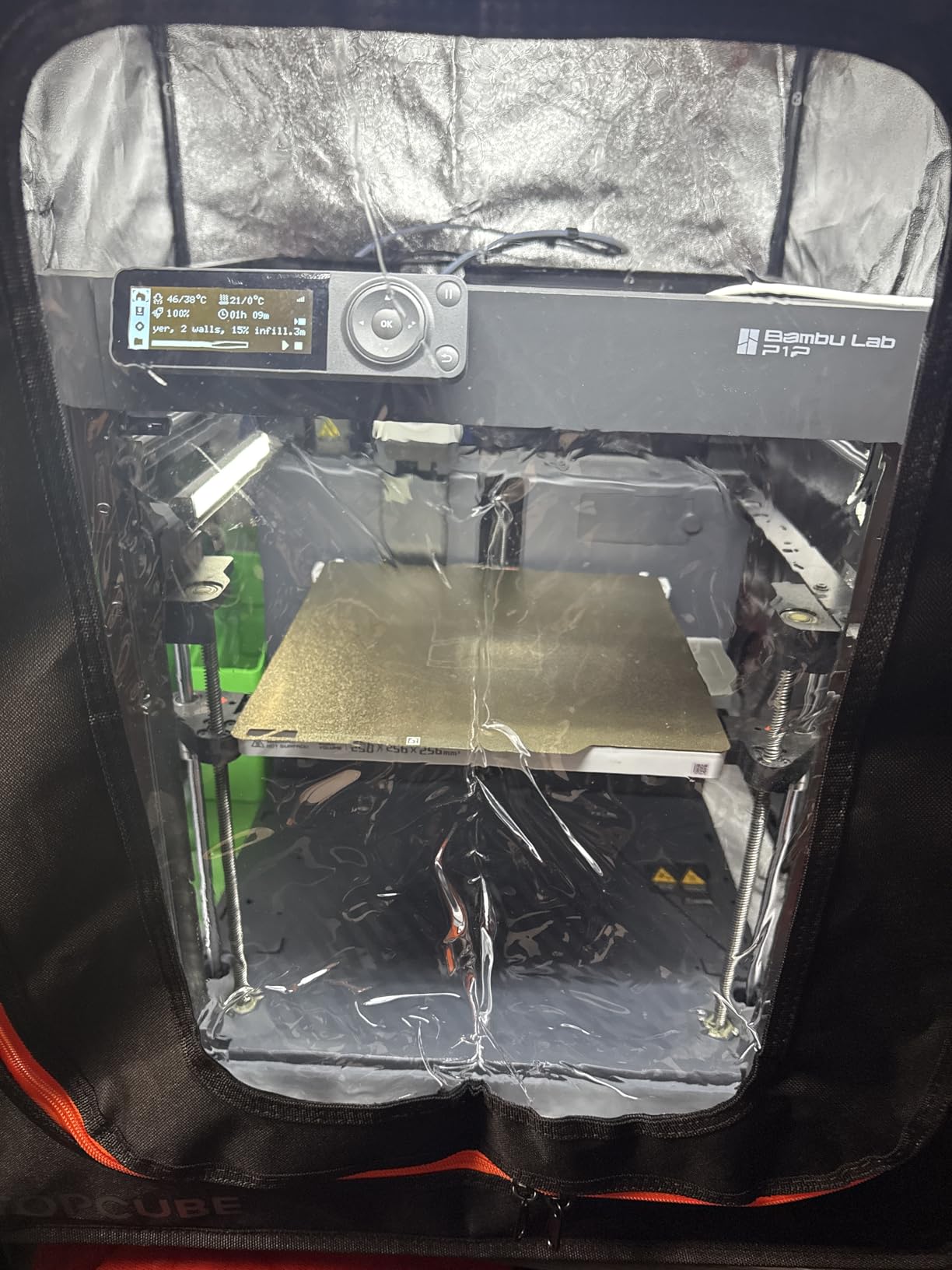TOPCUBE 3D Printer Enclosure for Bambu Lab A1, Upgraded Large Size Enclosure with LED Light, Fireproof Waterproof Dustproof Noise Reduction Constant Temperature 3D Printer Cover, 580X670X670MM customer photo 1