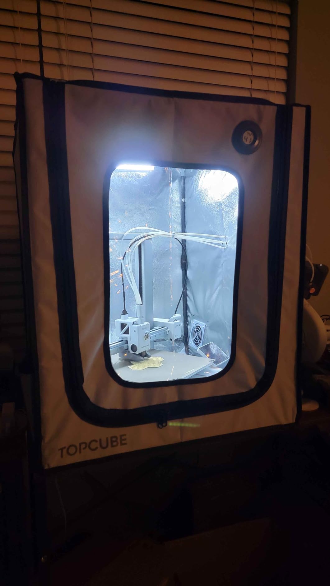 TOPCUBE 3D Printer Enclosure for Bambu Lab A1, Upgraded Large Size Enclosure with LED Light, Fireproof Waterproof Dustproof Noise Reduction Constant Temperature 3D Printer Cover, 580X670X670MM customer photo 2