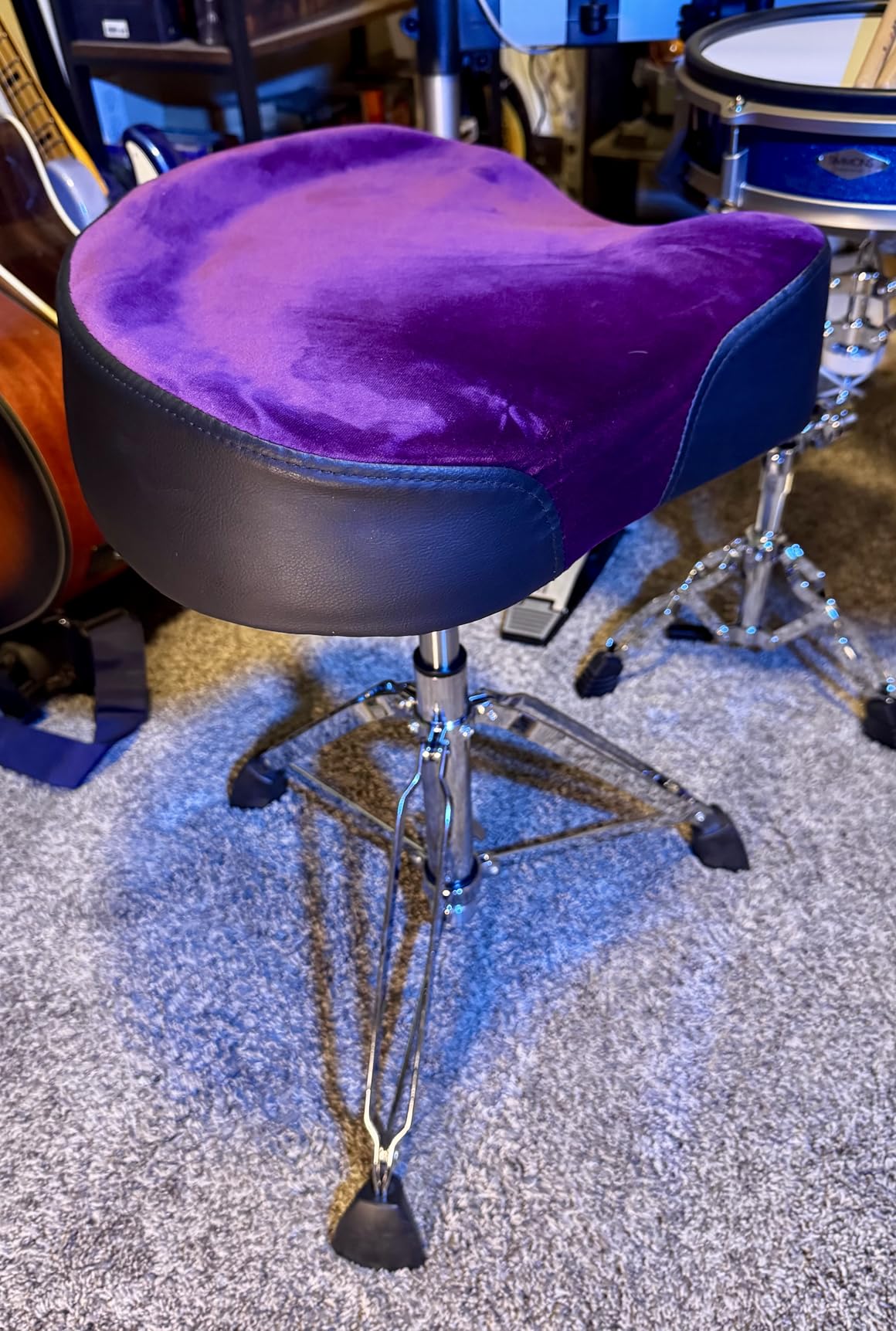 AKLOT Saddle Drum Throne with Backrest, Hydraulic Drum Throne, Heavy Duty Drum Seat, Height Adjustable customer photo 2