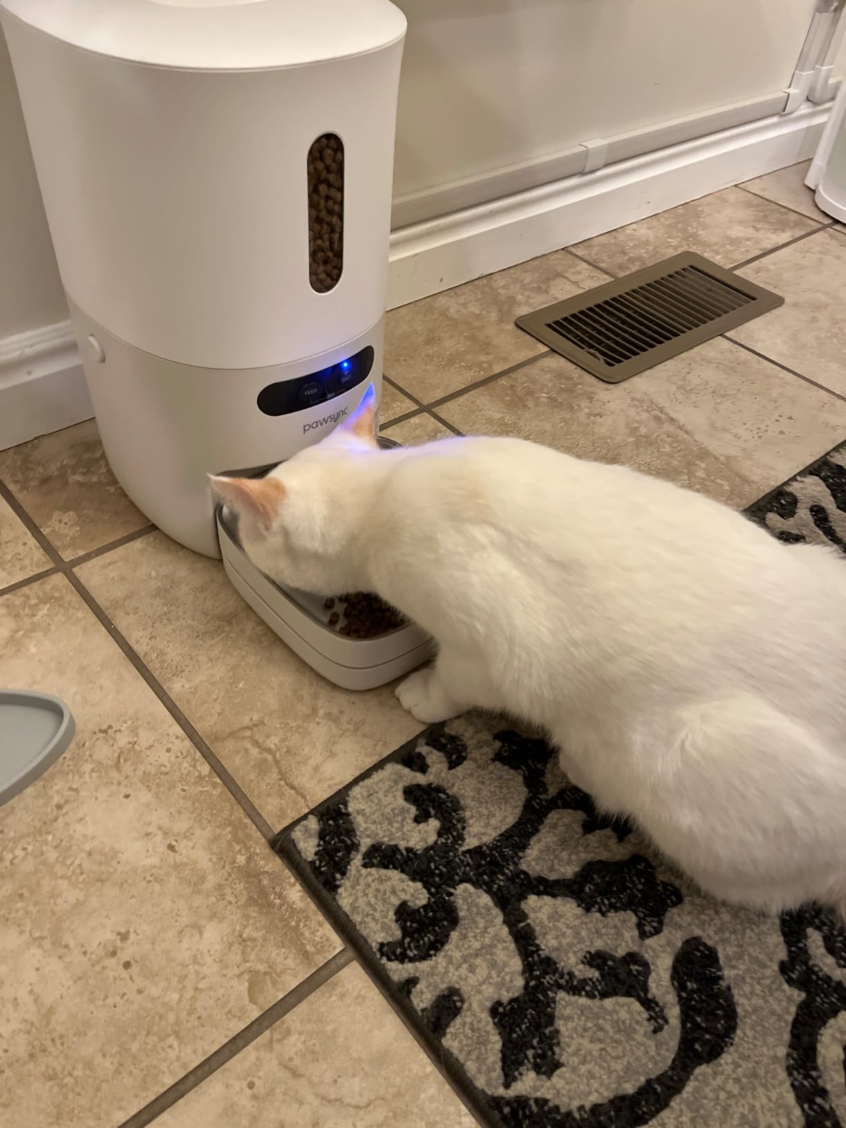 Pawsync Automatic Cat Feeder, WiFi Smart Scale Tracks Pet's Food Intake, App Control, 3.6L Timed Food Dispenser for Cats and Dogs, Up to 10 Meals Per Day, Stainless Steel Bowl, Dual Power Supply customer photo 2
