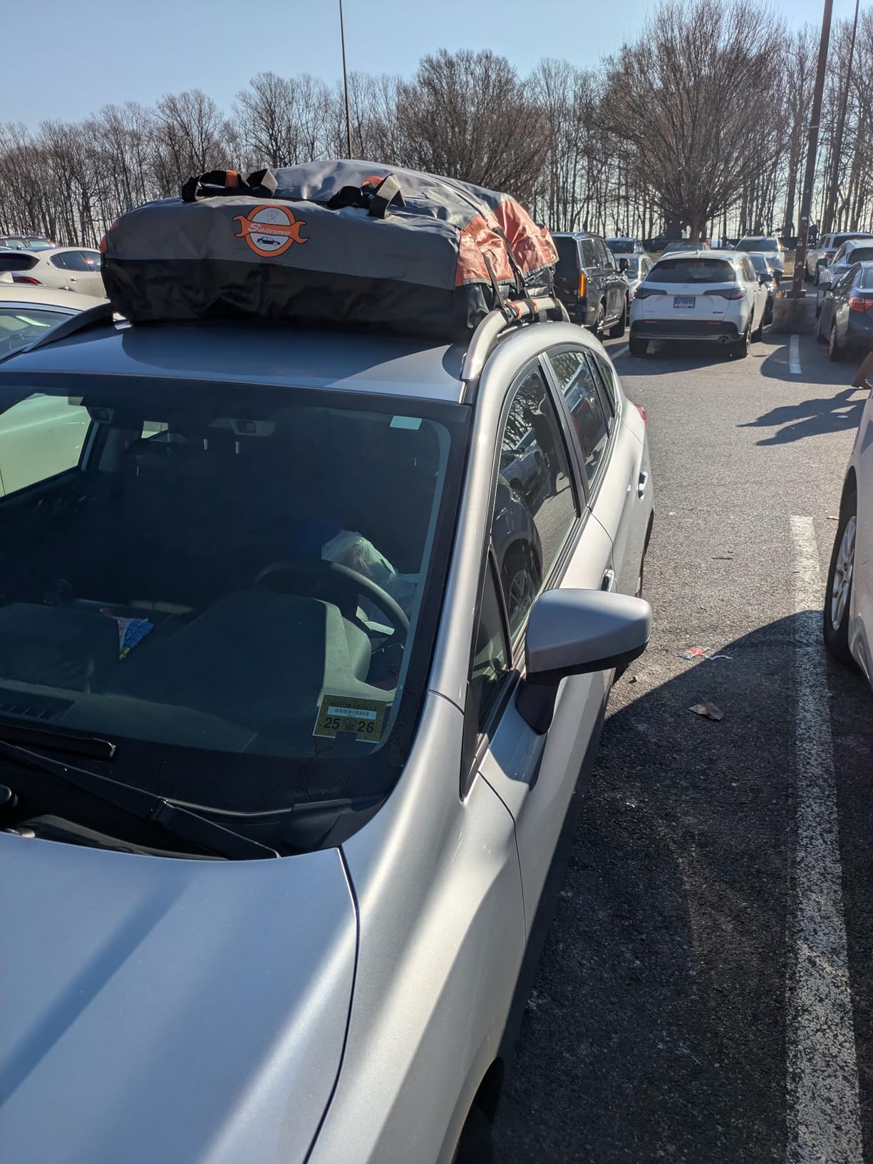 Sailnovo Rooftop Cargo Carrier Bag 21 Cubic, 1000D PVC Waterproof Vehicle Soft-Shell Carrier for Cars with/Without Roof Rack customer photo 2
