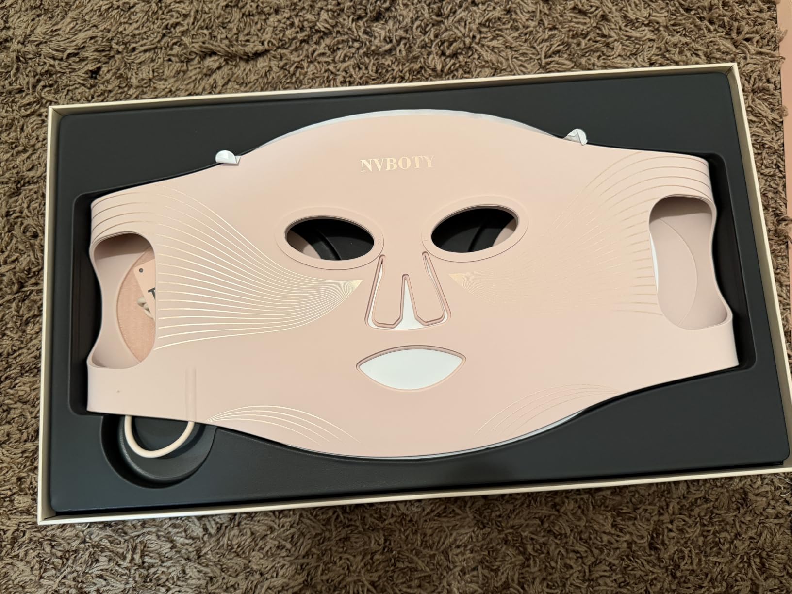 NVBOTY Red Light Therapy Mask, 4 Modes Portable Red Light Therapy for Face, 400 LEDs, Blue, Orange, 850NM Infrared & Red Light Mask customer photo 2