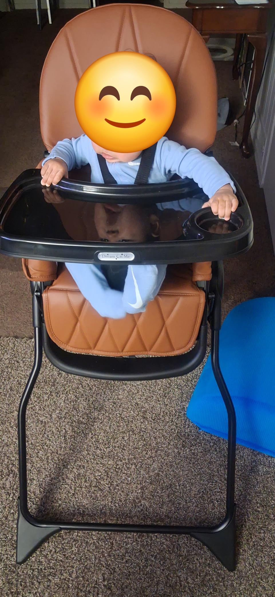 Dream On Me Snack and Stow Highchair, Adjustable Feeding Chair with Removable Tray, Lightweight, Foldable Design, Easy to Clean customer photo 2