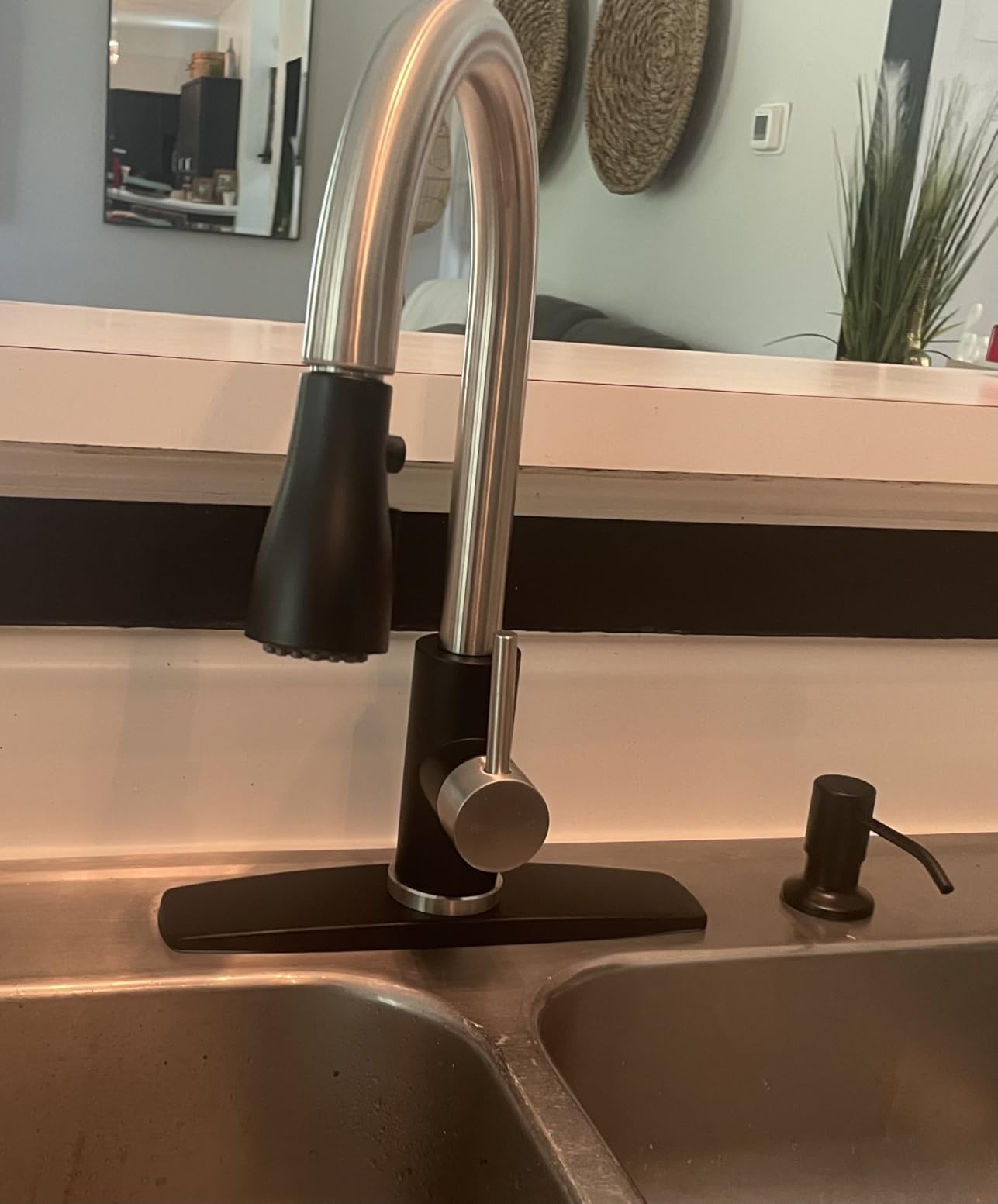 FORIOUS Black Touchless Kitchen Faucet with Soap Dispenser, Hands-Free, Smart Motion Sensor, Contemporary Bar Sink Faucet with Pull Down Sprayer for Farmhouse RV Camper customer photo 2