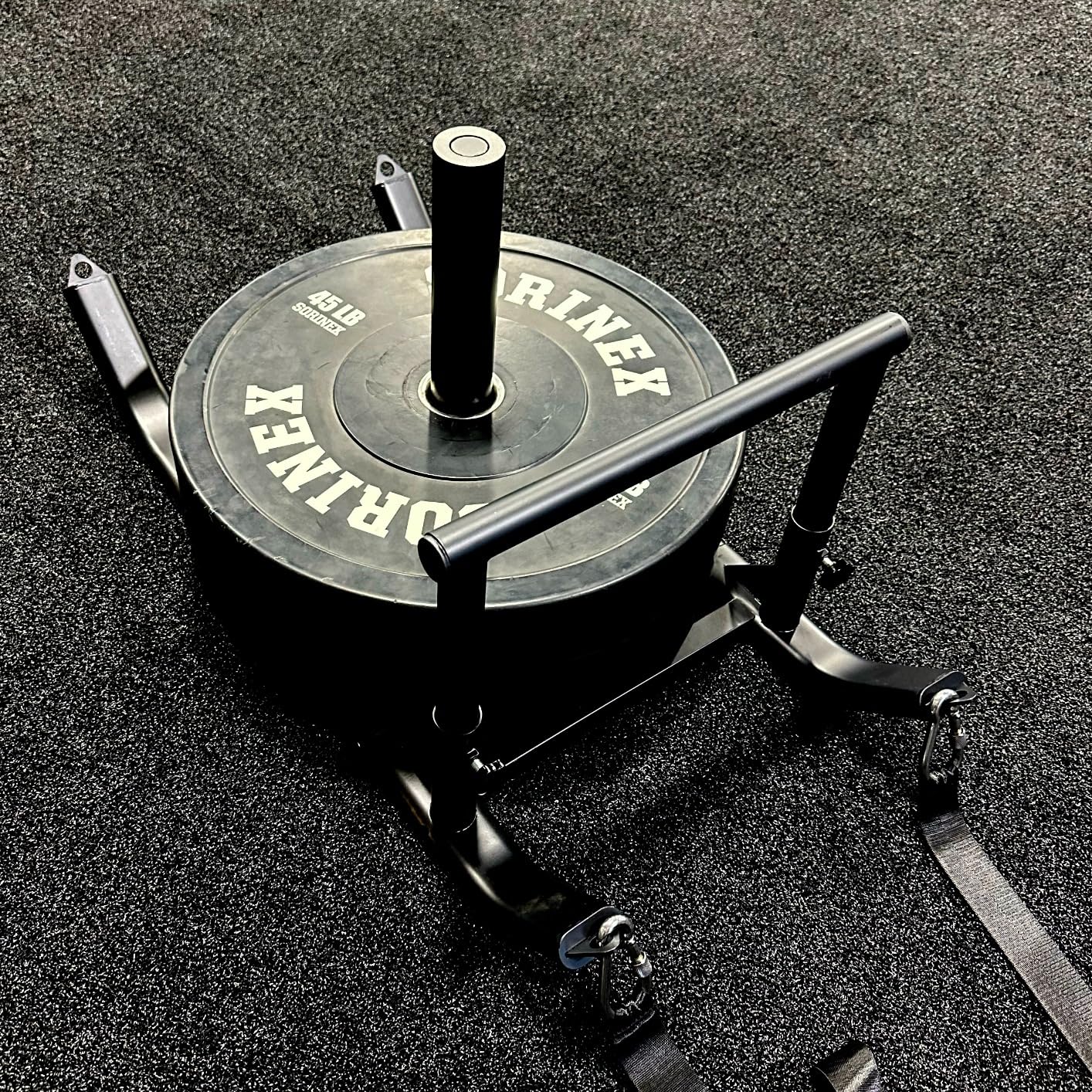 GDFISH Large Weight Sled, Adjustable Height Handle Push Sleds, Workout Fitness Sled for Training Running Speed, Compatible with 1
