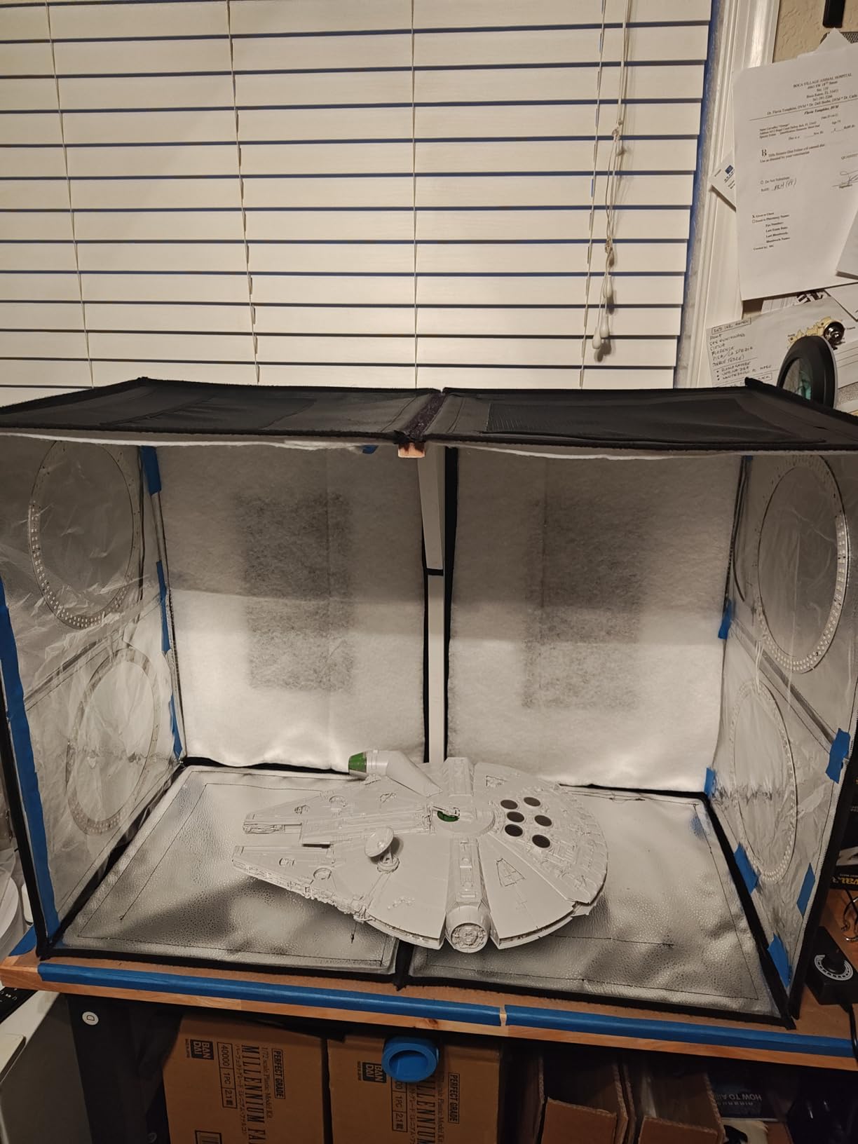 Airbrush Spray Booth with Dual Exhaust Fans, Portable Airbrush Paint Booth for Airbrushing, 2 Round Led Lights with 360° Coverage, Turntable and Extension Hose, Hobby Spray Booth Kit for Painting Model customer photo 1