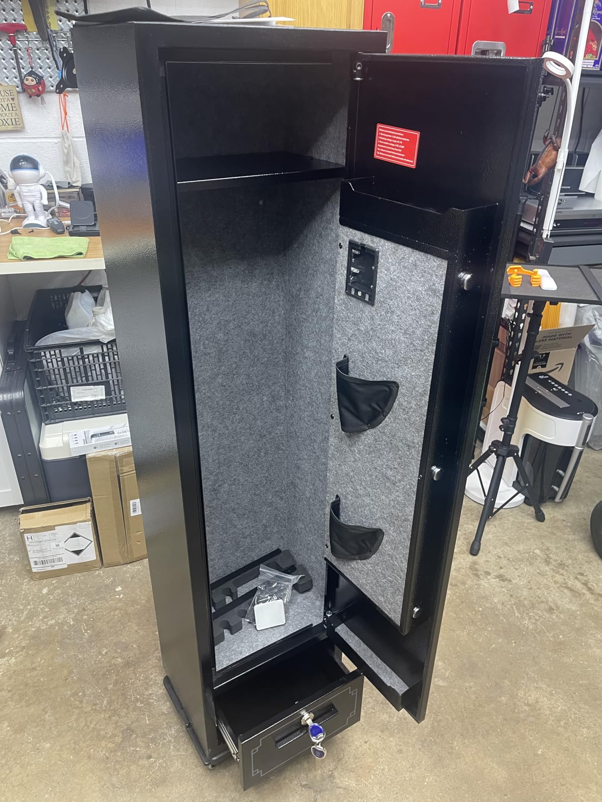 KAER 5-6 Gun Safe, Gun Safes for Rifle and Pistols, No Assembly Gun Cabinets, Rifle Safe, Gun Safes for Rifle and Shotguns, Gun Safes & Cabinets with Drawer, Indoor Gun Rack, Removable Shelf customer photo 1