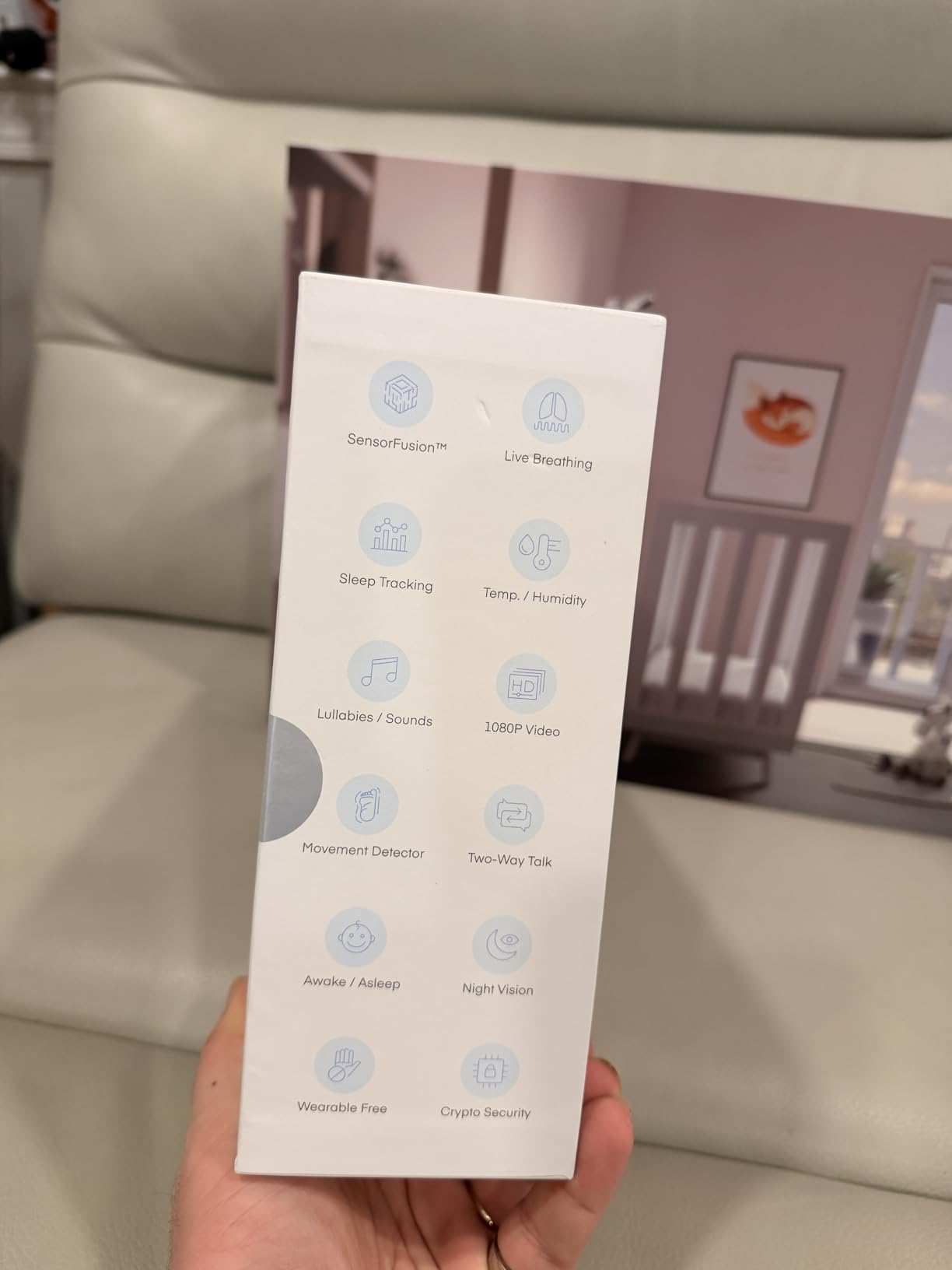 Miku Pro Smart Baby Monitor with Camera, Track Live Breathing with No Wearable, Real-Time Alerts, Sleep Analytics, 1080p Wi-Fi Video, Night Vision, and 2-Way Audio, Wall Mount Included customer photo 2