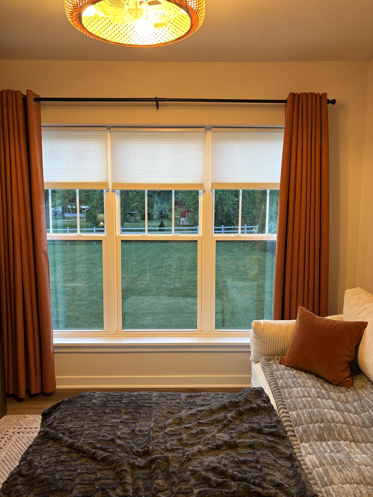 Yakamok 100% Blackout Curtains Black Room Darkening Thermal Insulated Window Curtain with 2 Thick Layers - Set of 2 Panels Grommet Top Drapes for Bedroom Living Room 52 Inches by 84 Inches Length customer photo 2
