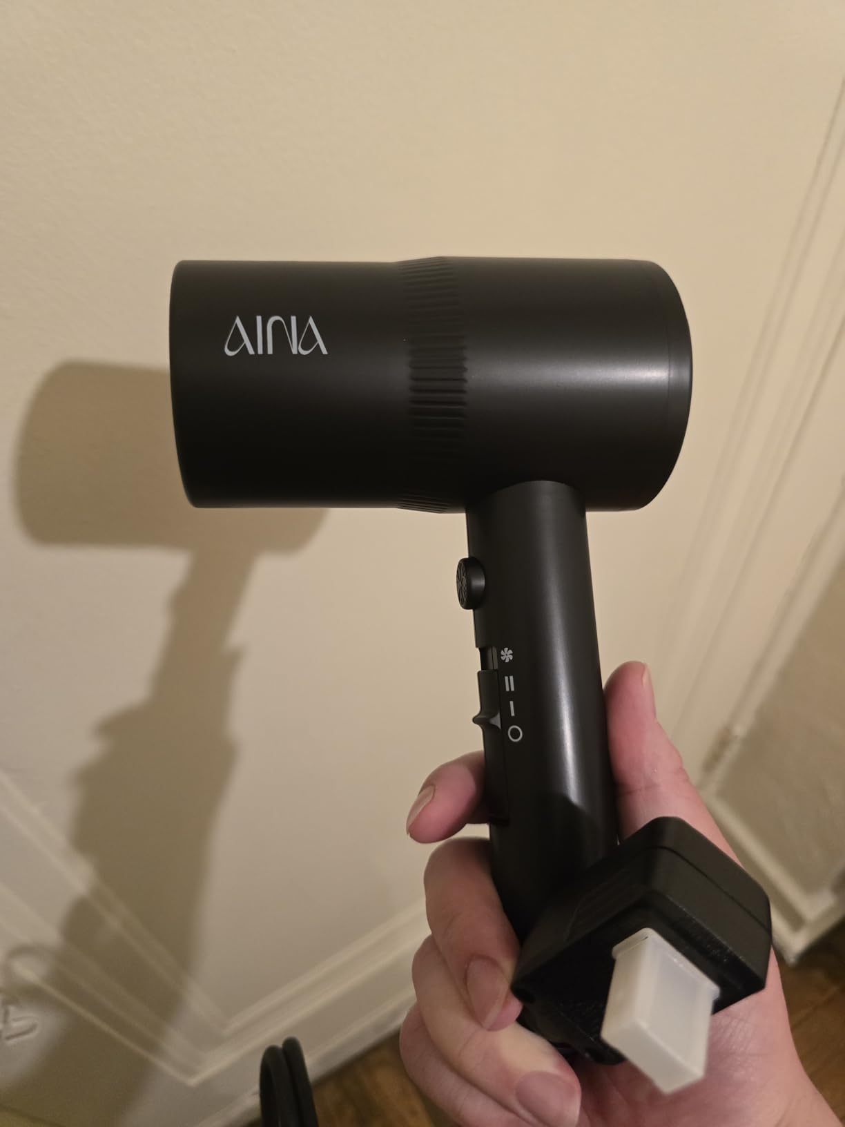 AINA Hair Dryer with Diffuser, Blow Dryer for Women | Advanced Ionic Technology, Ceramic Coating | Cold Shot Features Turbo Heat for Fast Drying and Shine 110V/ALCI (Babe Pink) customer photo 1
