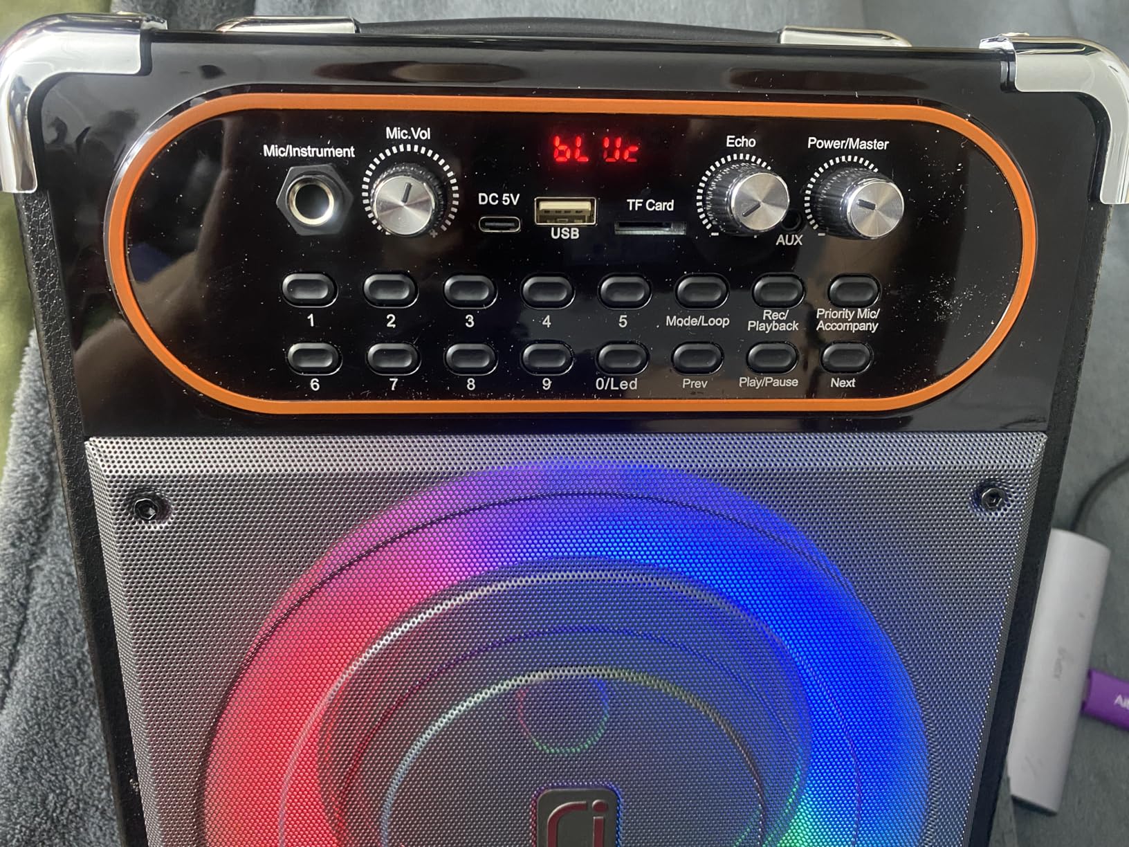 HWWR Karaoke Machine with 2 Wireless 2.4G 0-Delay Microphones for Adults, Portable Bluetooth 5.3 Speaker with Echo Adjustment and Deep Bass, Supports TWS/TV/Guitar for Family Party, Backyard BBQ (2 Mics) customer photo 1