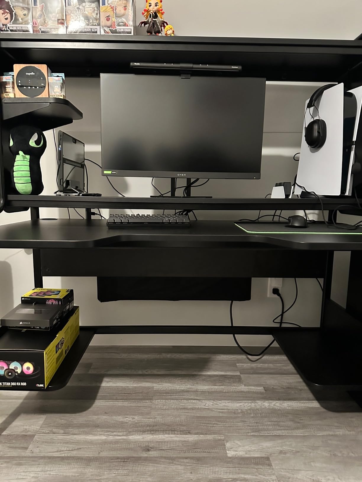 VIVO Black 48 inch Under Desk Privacy and Cable Management Organizer Sleeve, Wire Hider Kit Panel System, DESK-SKIRT-48 customer photo 1
