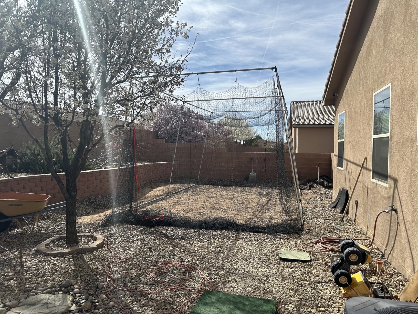 RIIFRILY Baseball Batting Cage Nets, 20'L/ 35'L/55'L/70'L Baseball and Softball Cage Netting, Enclosed HDPE #30 /#45 Netting Batting Cages for Backyard and Indoor (NET ONLY) customer photo 1