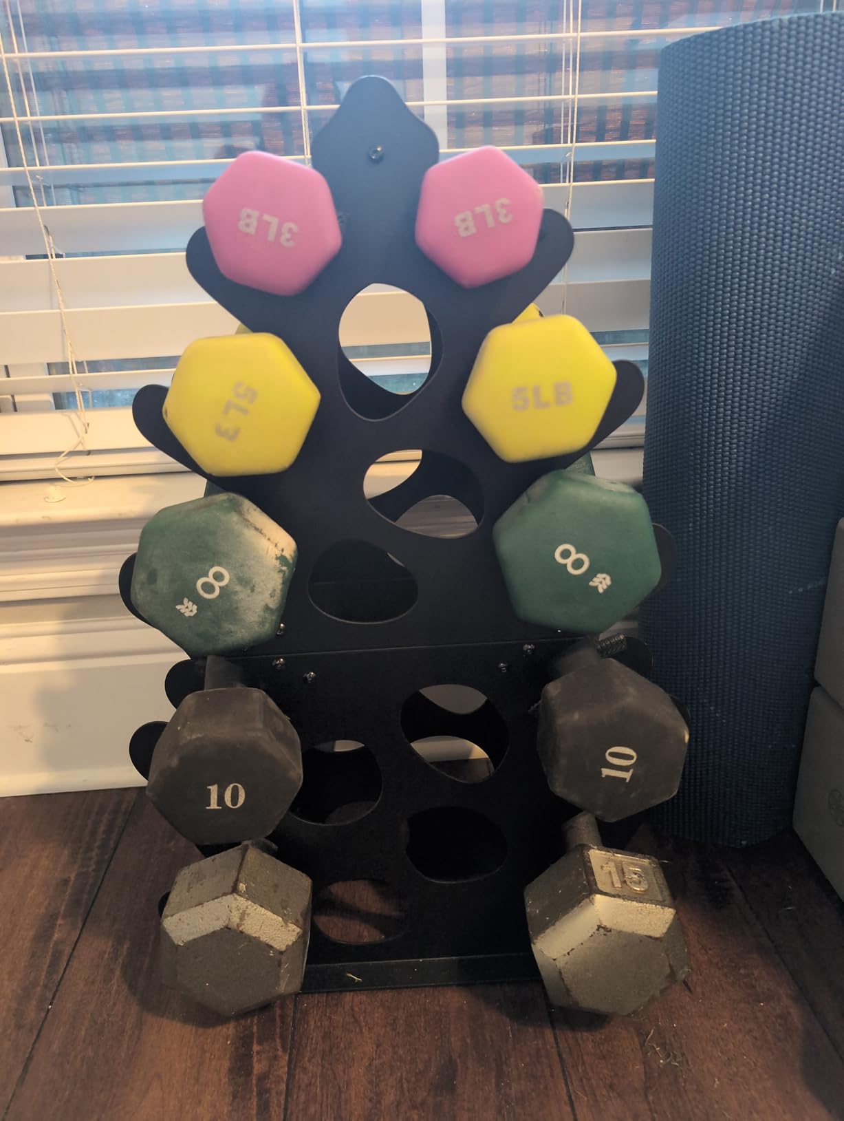 4 Tier Dumbbell Rack, Weight Rack For Home Gym, Dumbbell Stand for Free Weights customer photo 1
