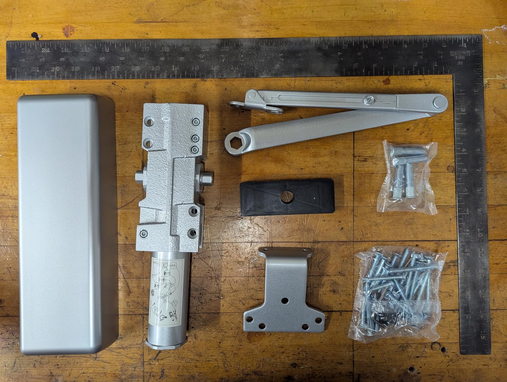 Heavy Duty Door Closer, Grade 1 Automatic Commercial Hydraulic Closer, Self-Closing, Adjustable Self Closing, Backcheck, Delayed, ADA Compliant, UL 3 Hour Fire Rated, 2 Million Cycles, Silver Aluminum customer photo 2