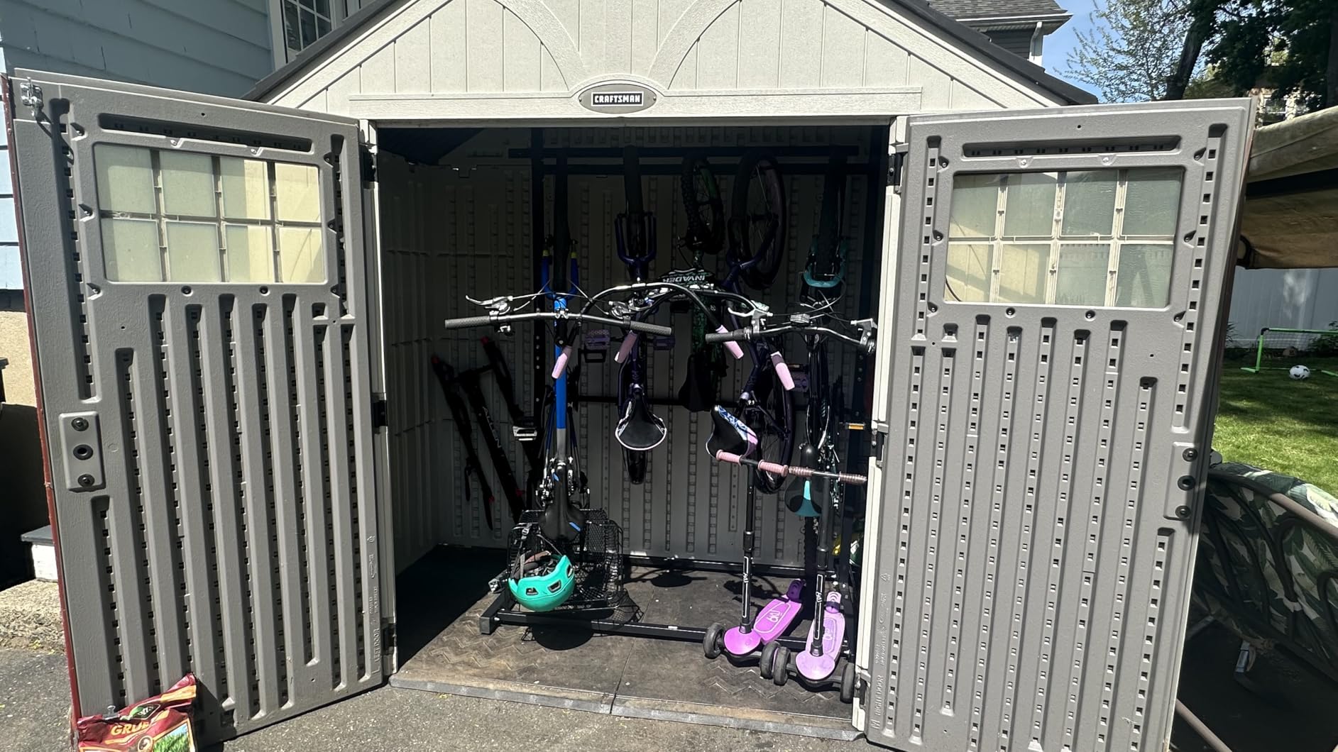 WALMANN Freestanding Bike Stand for Garage, 4 Bikes Vertical Bike Storage Stand Heavy Duty Bike Floor Stand customer photo 2