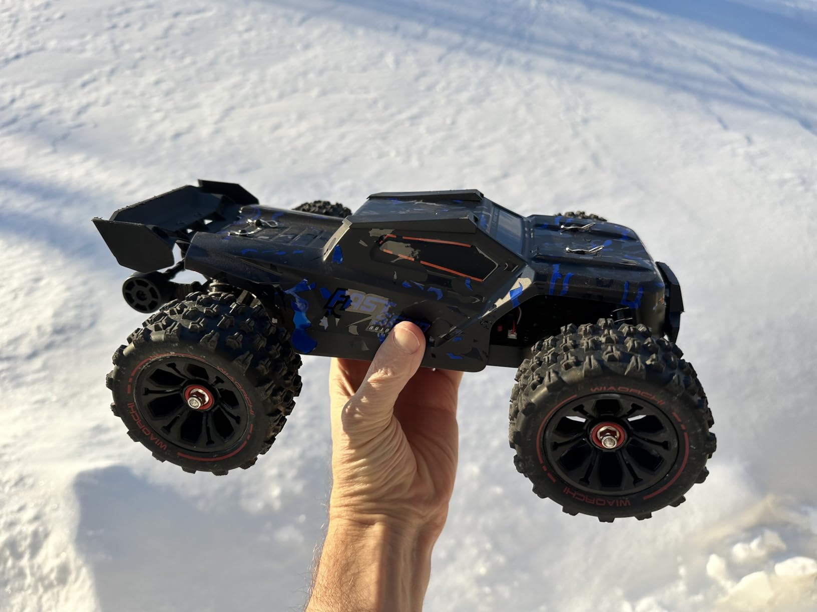 1:14 Scale RC Cars for Adults, 60KPH High Speed RC Truggy, 4X4 Off-Road Remote Control Truck, Waterproof Electric Car with 2S Battery, All Terrain RC Vehicle for Snow, Sand, Beach & Rocky Surfaces customer photo 2