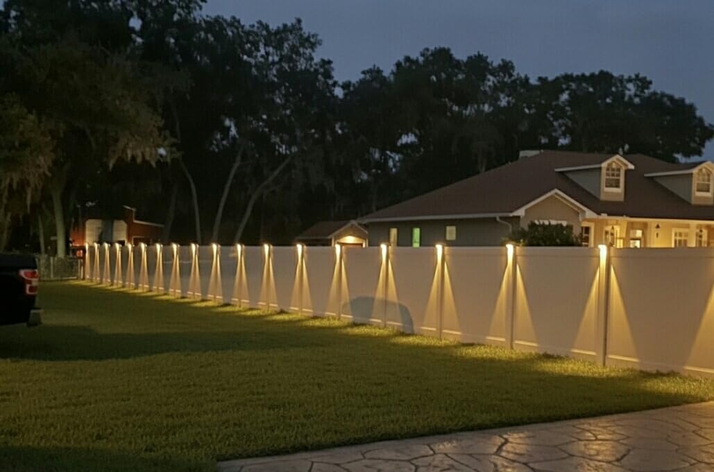 Solar Fence Lights Outdoor 8 Pack - 3 Modes (Warm/Neutral/Cool White), Fence Lights Solar Powered for Outside, IP65 Waterproof, Deck Lighting for Wall, Step, Patio, Pathway, Stairs customer photo 1