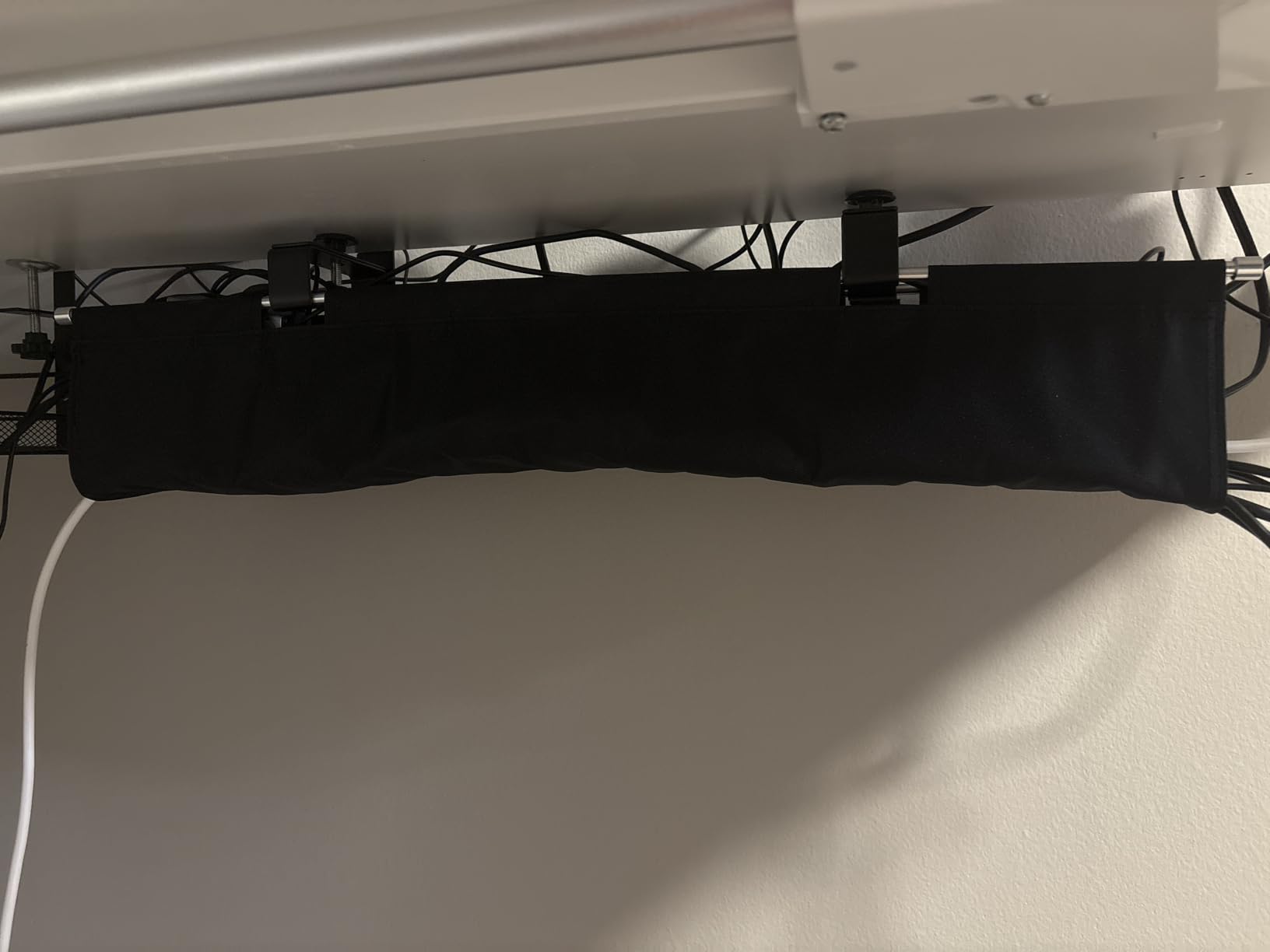 [Upgraded] Large Under Desk Cable Management Tray, Cinati Cable Management Under Desk No Drill, 28.4